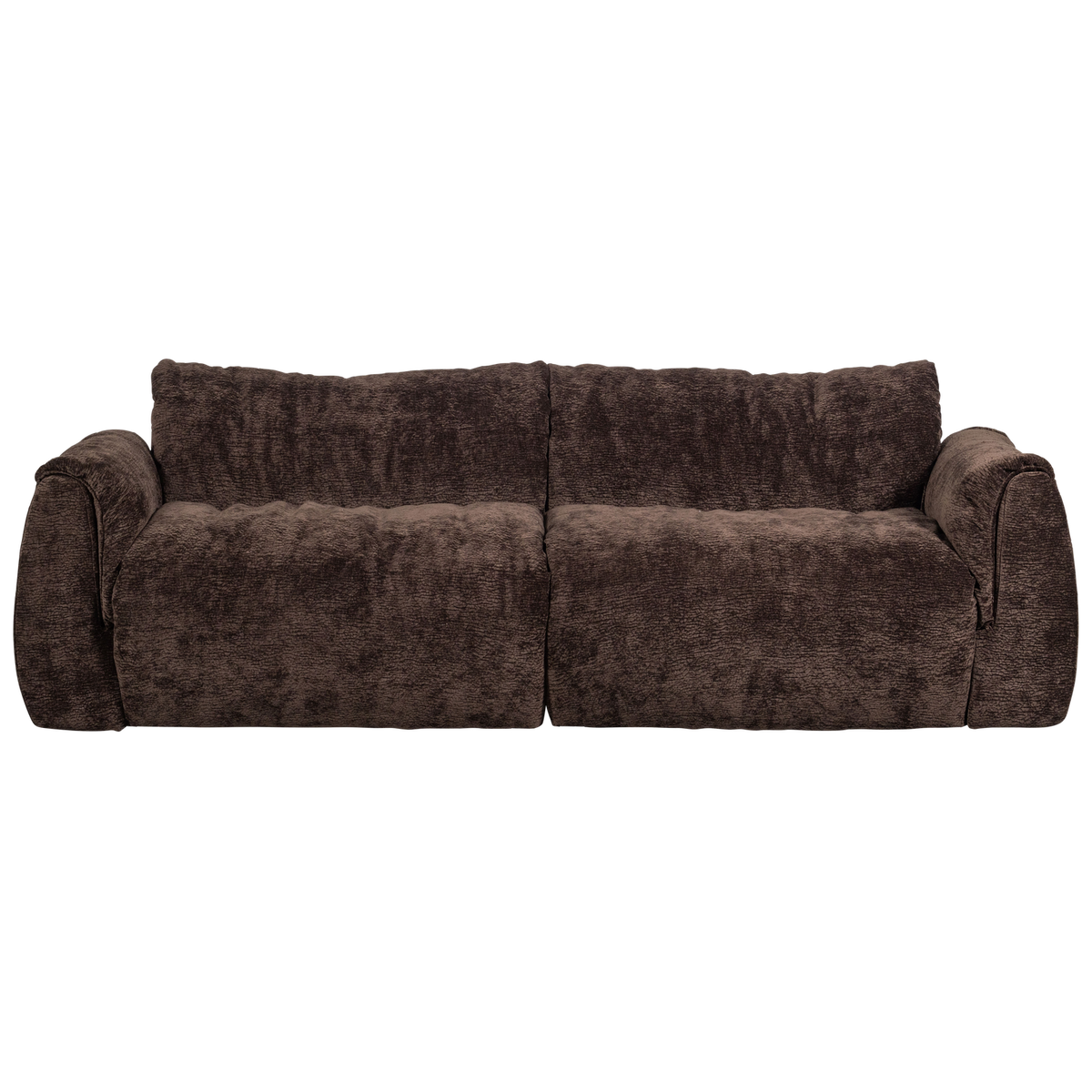 Woood | 2-Zits bank Baggy 3D chenille donkerbruin