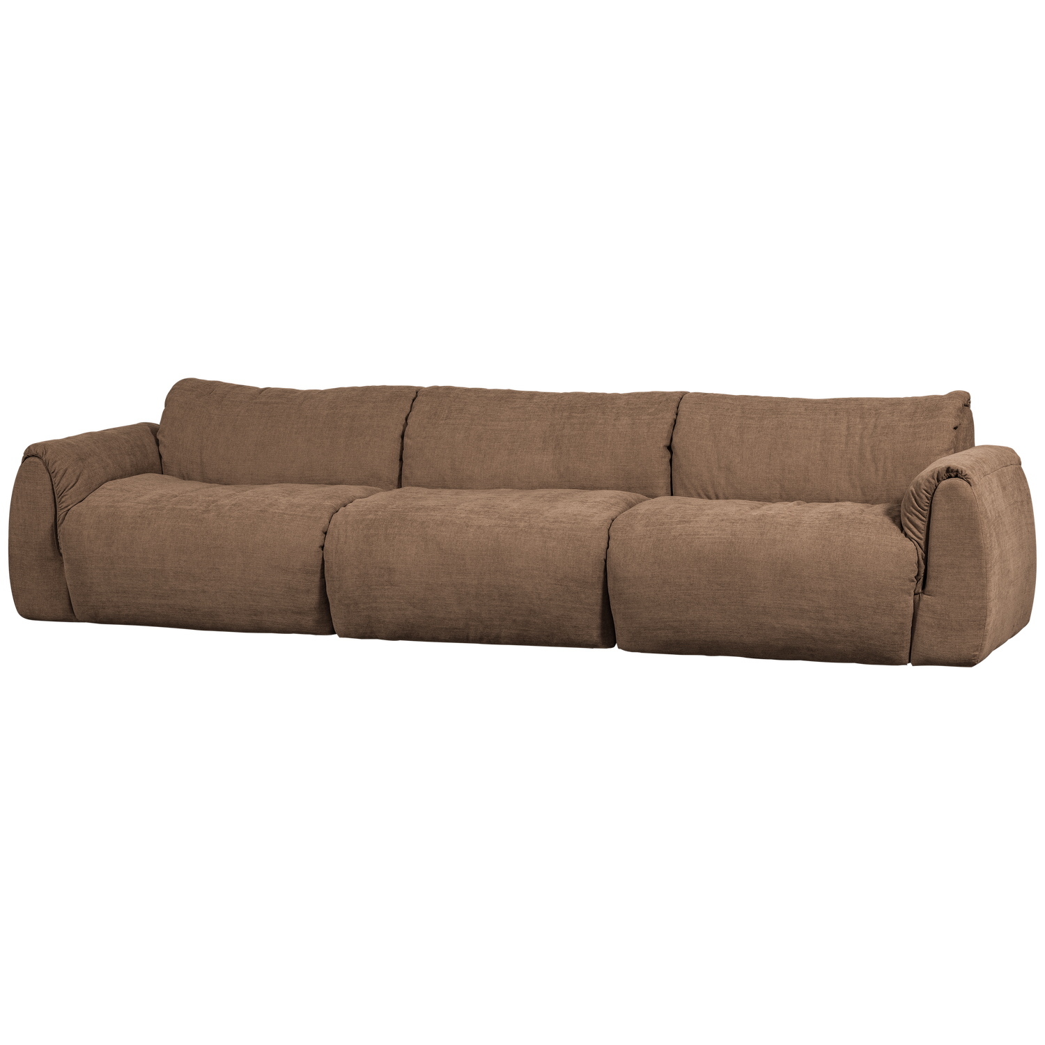 Woood | 3-Zits bank Baggy geweven chenille bruin