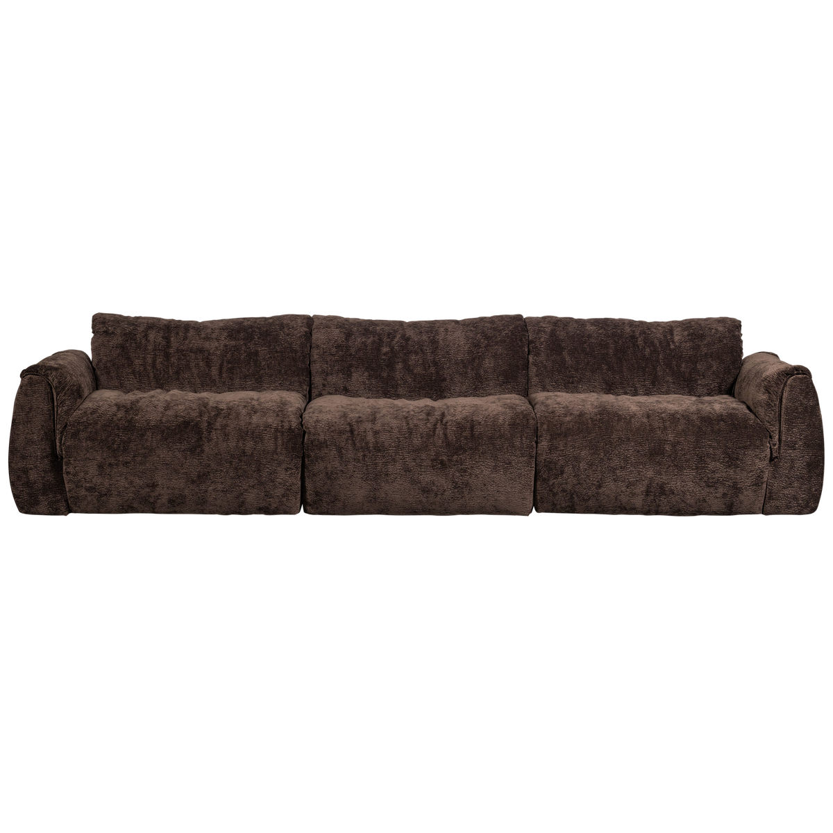 Woood | 3-Zits bank Baggy 3D chenille donkerbruin