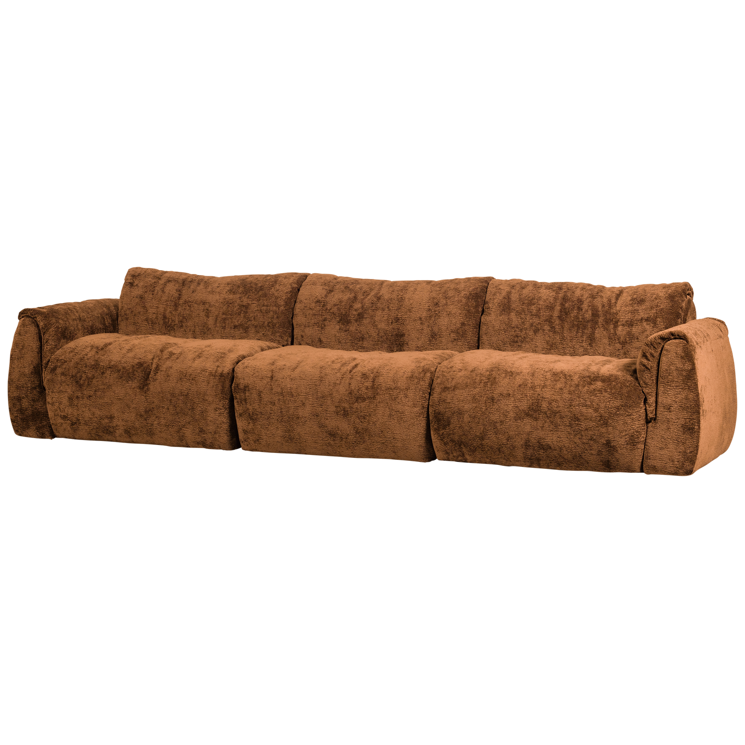 Woood | 3-Zits bank Baggy 3D chenille middenbruin