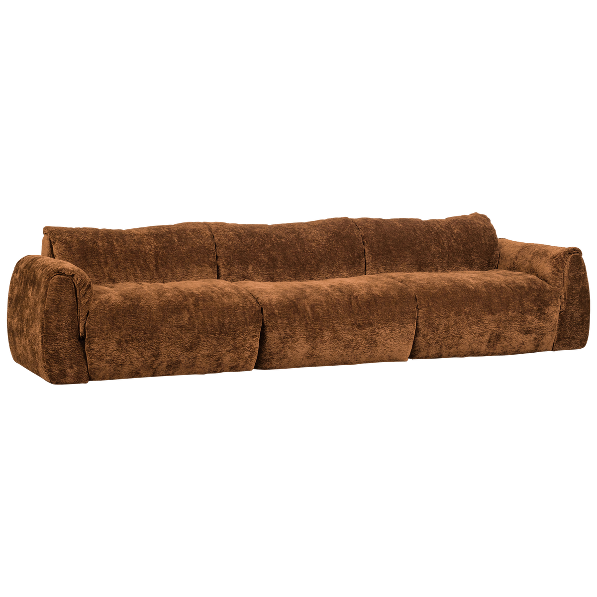 Woood | 3-Zits bank Baggy 3D chenille middenbruin