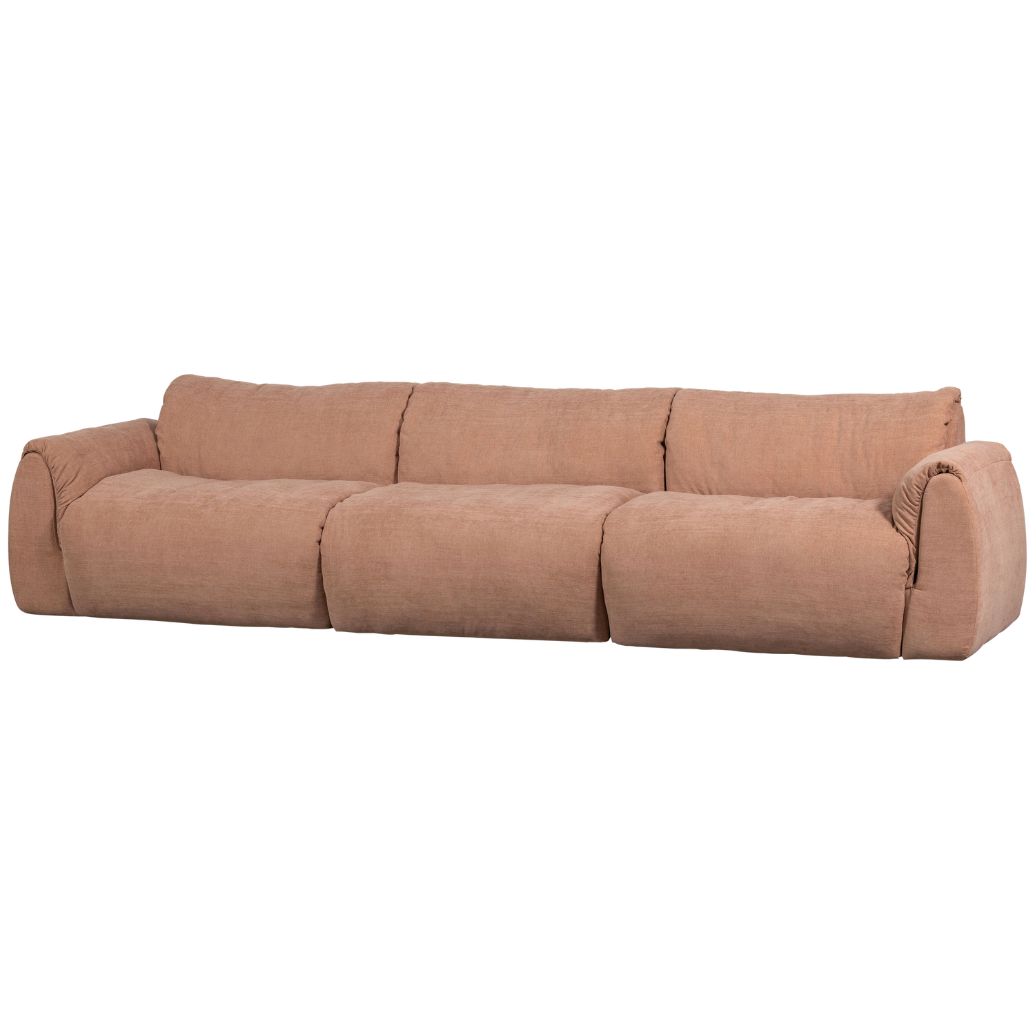 Woood | 3-Zits bank Baggy geweven chenille oud roze