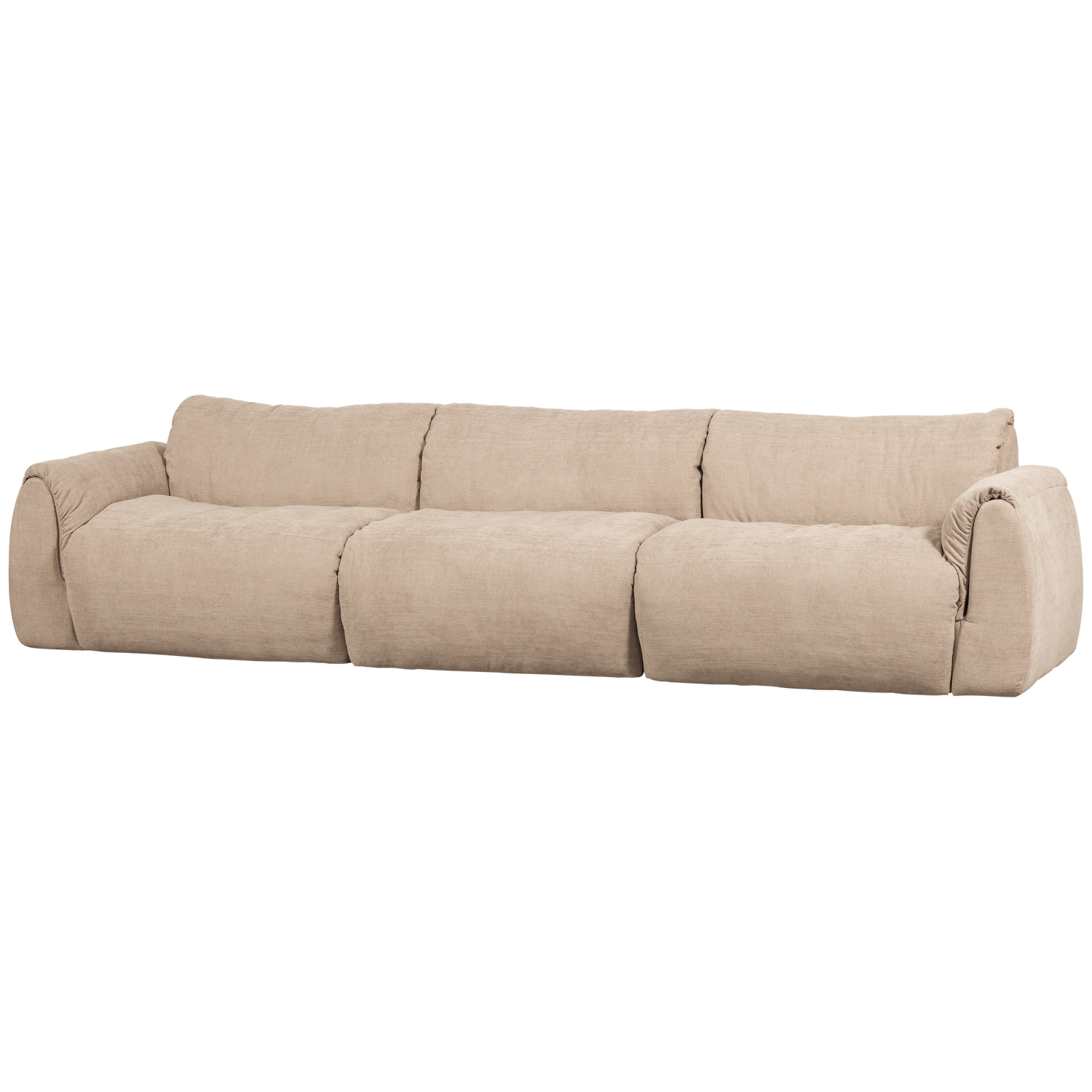 Woood | 3-Zits bank Baggy geweven chenille zand