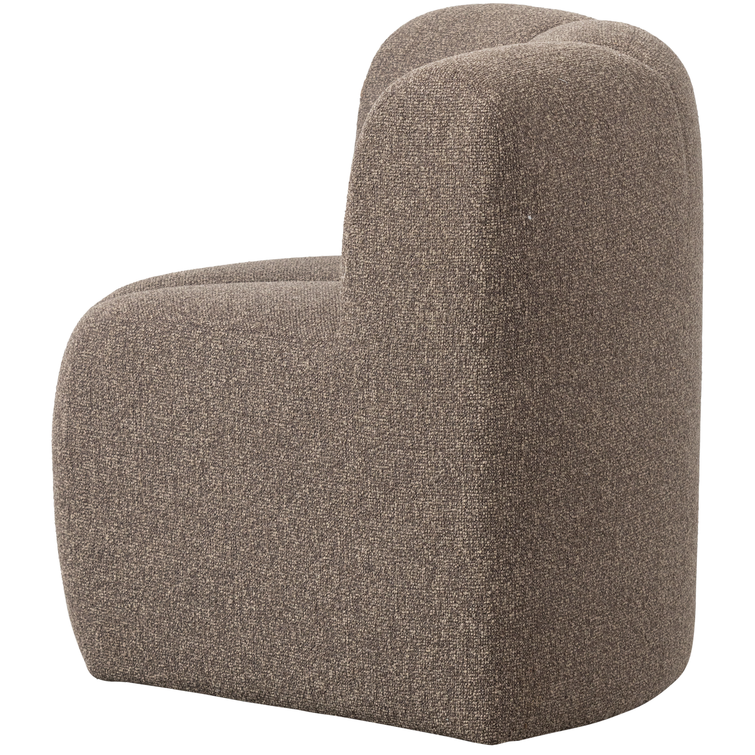 Woood | Eetbank Mojo hoek met rugleuning boucle bruin melange