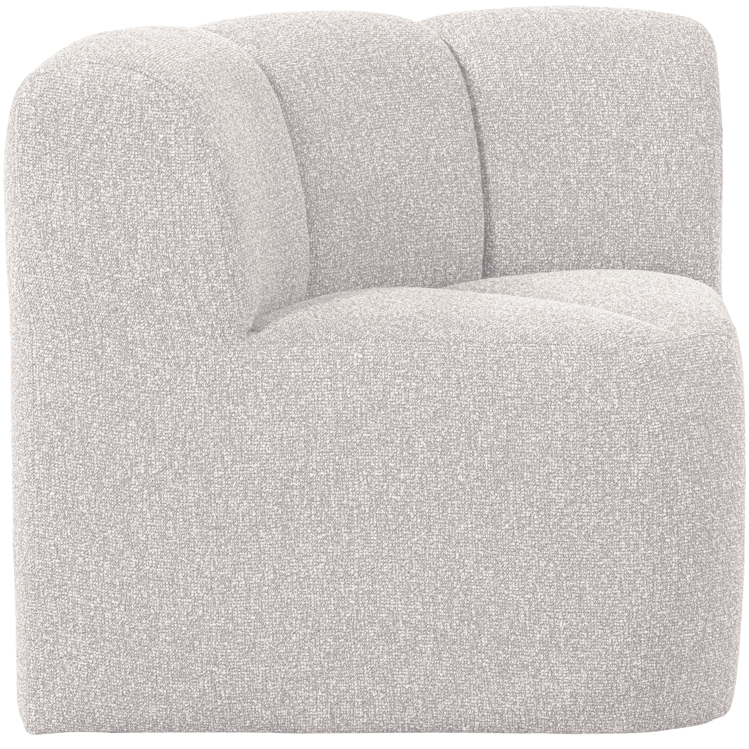 Woood | Eetbank Mojo hoek met rugleuning boucle ecru melange