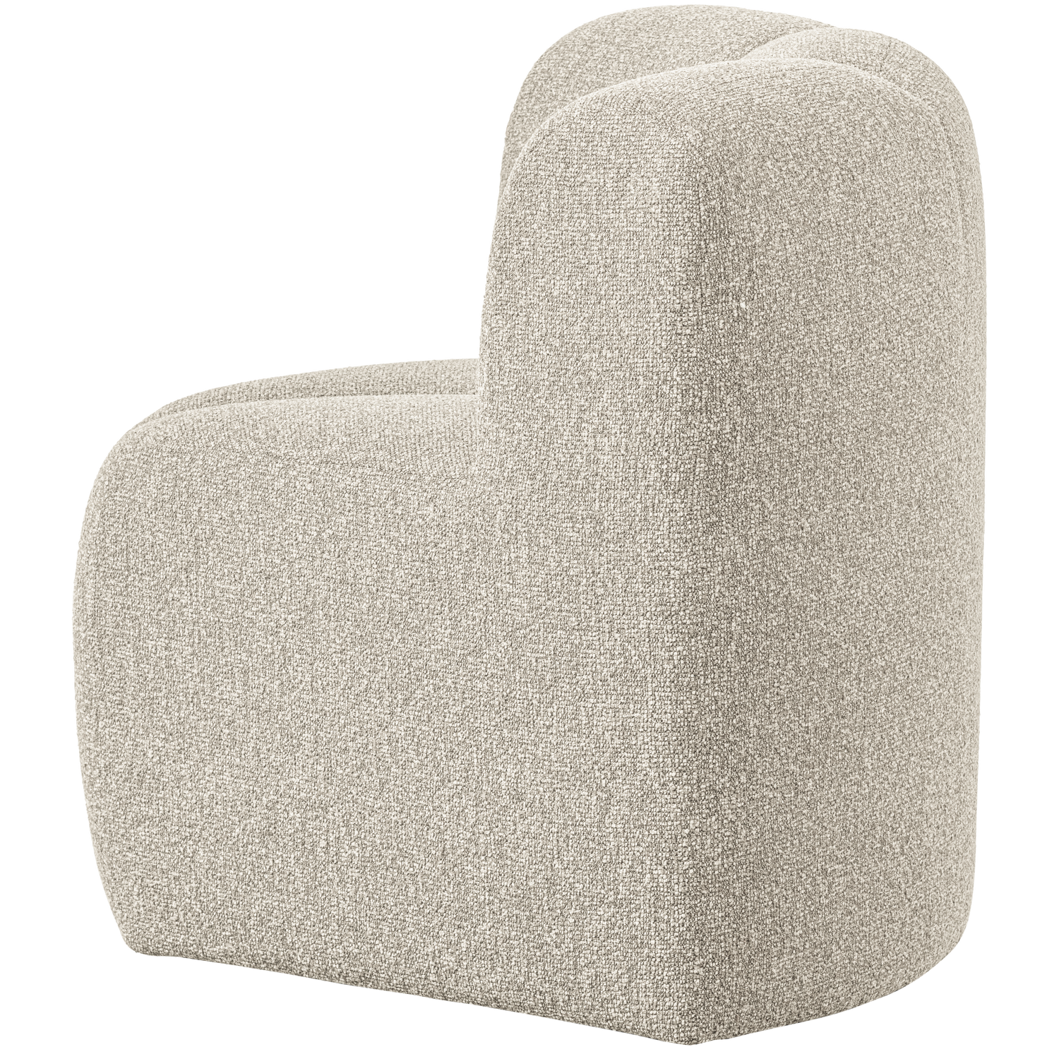 Woood | Eetbank Mojo hoek met rugleuning boucle beige melange