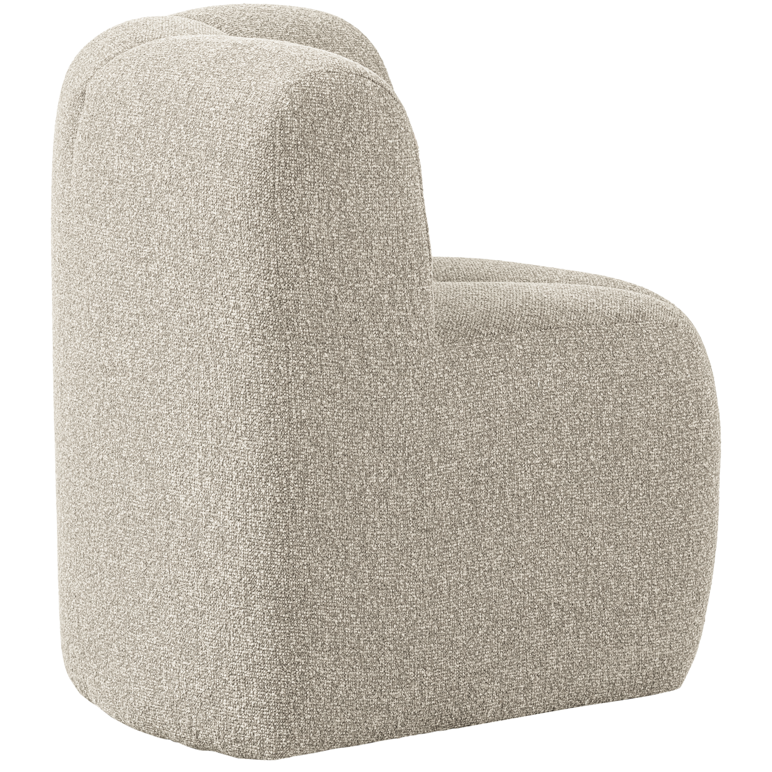 Woood | Eetbank Mojo hoek met rugleuning boucle beige melange