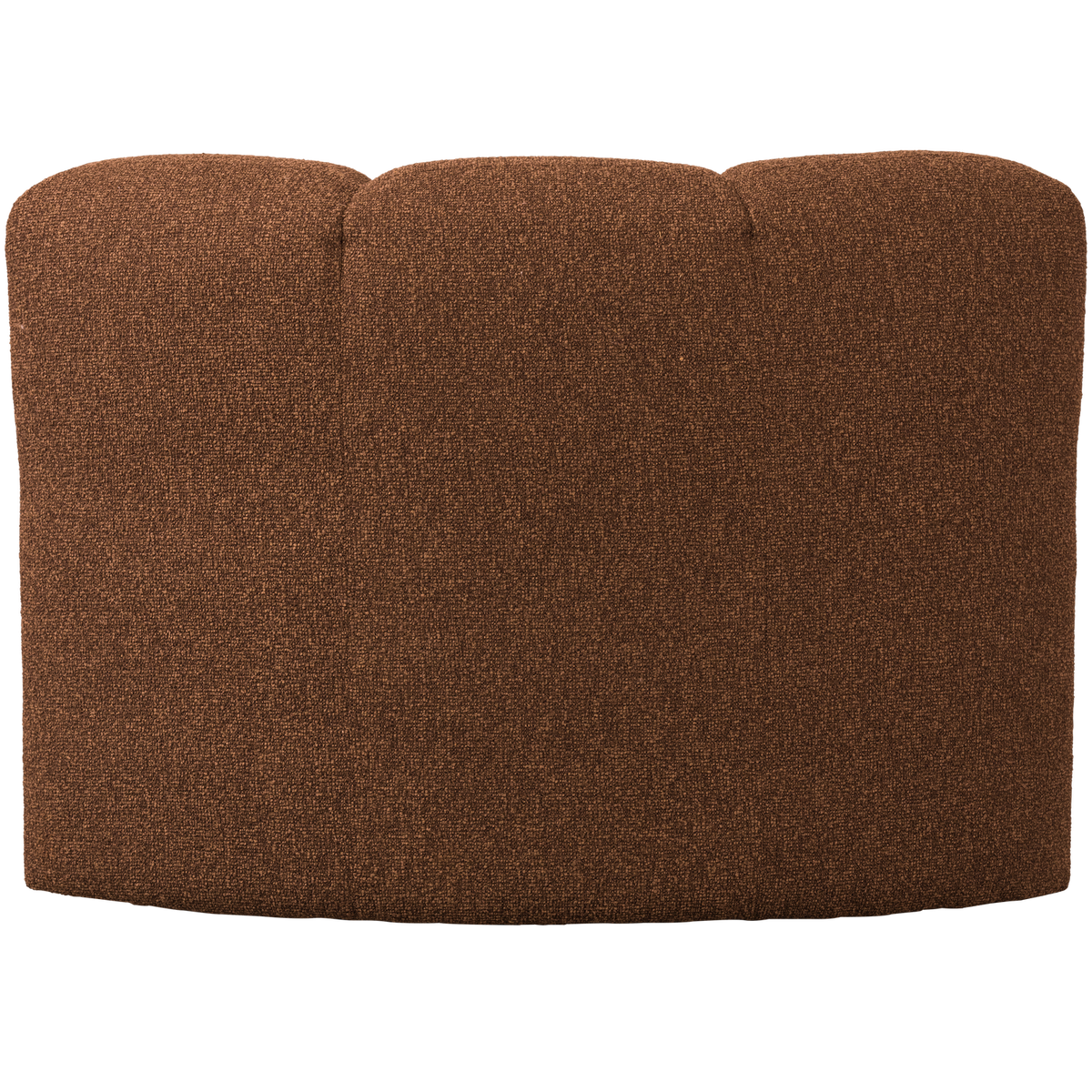 Woood | Eetbank Mojo hoek met rugleuning boucle roestbruin melange