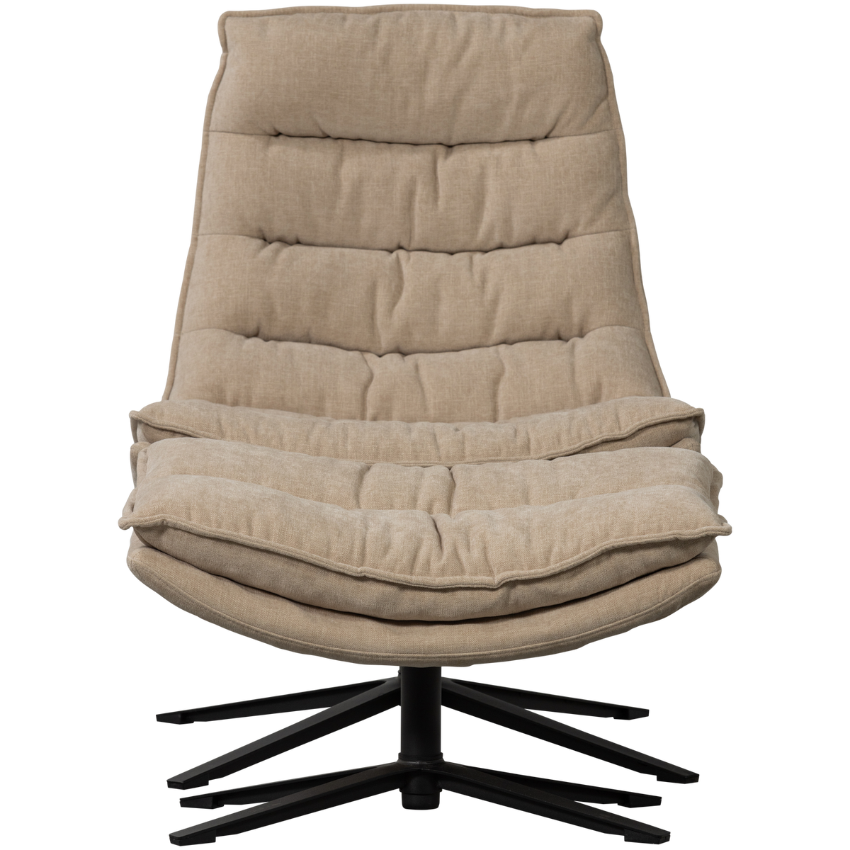 Woood | Draaifauteuil Kube met hocker naturel