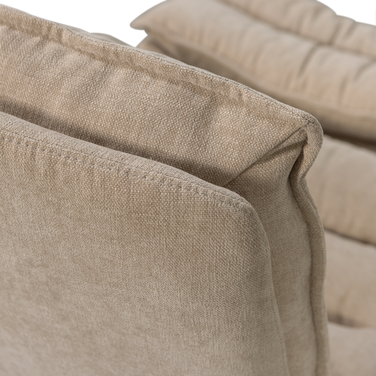 Woood | Draaifauteuil Kube met hocker naturel