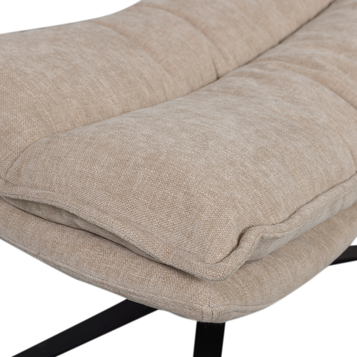 Woood | Draaifauteuil Kube met hocker naturel
