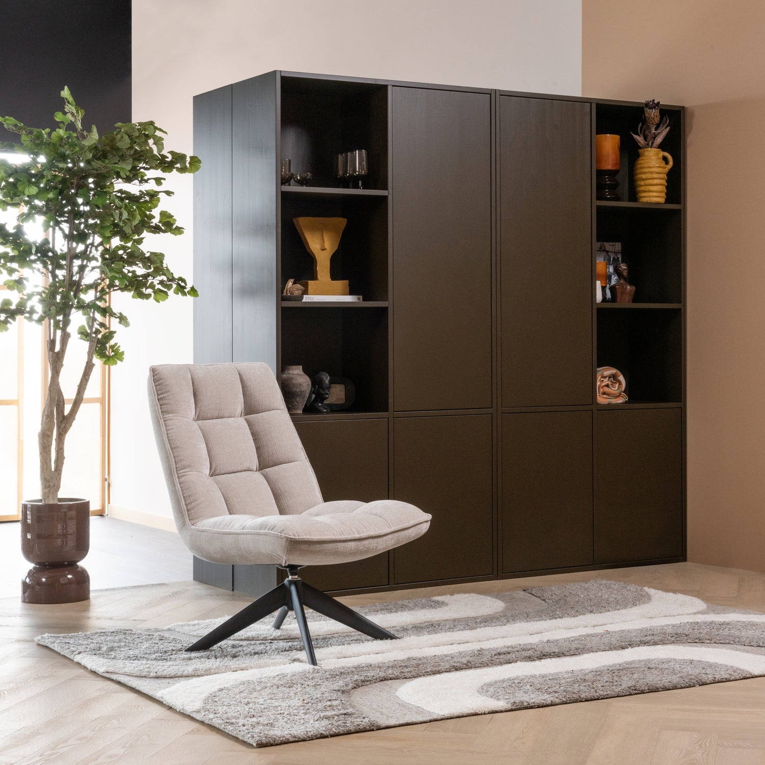 Woood | Opbergkast Meggy 108cm middenbruin