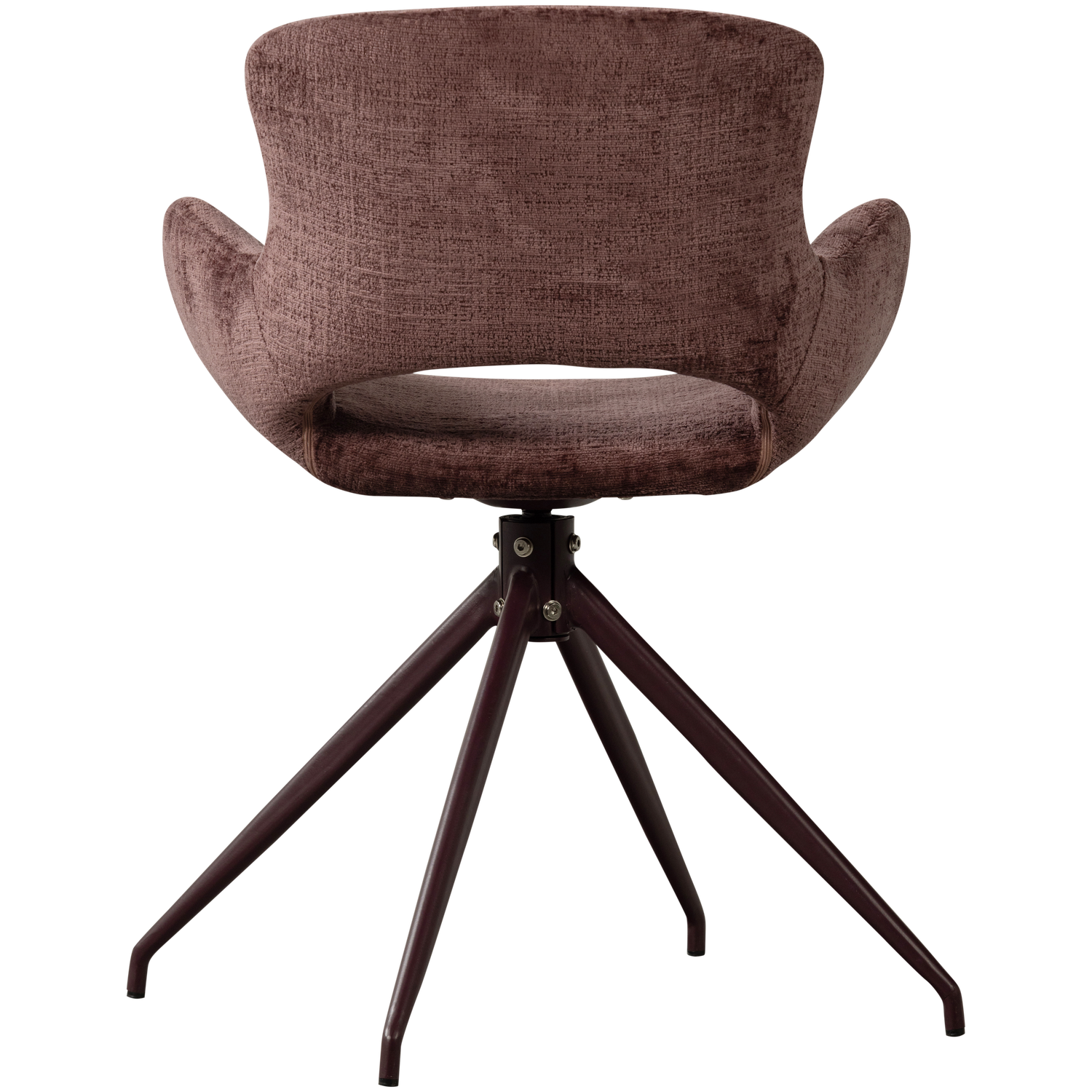 Woood | Eetkamerstoel Eliva structure velvet paars - Set van 2