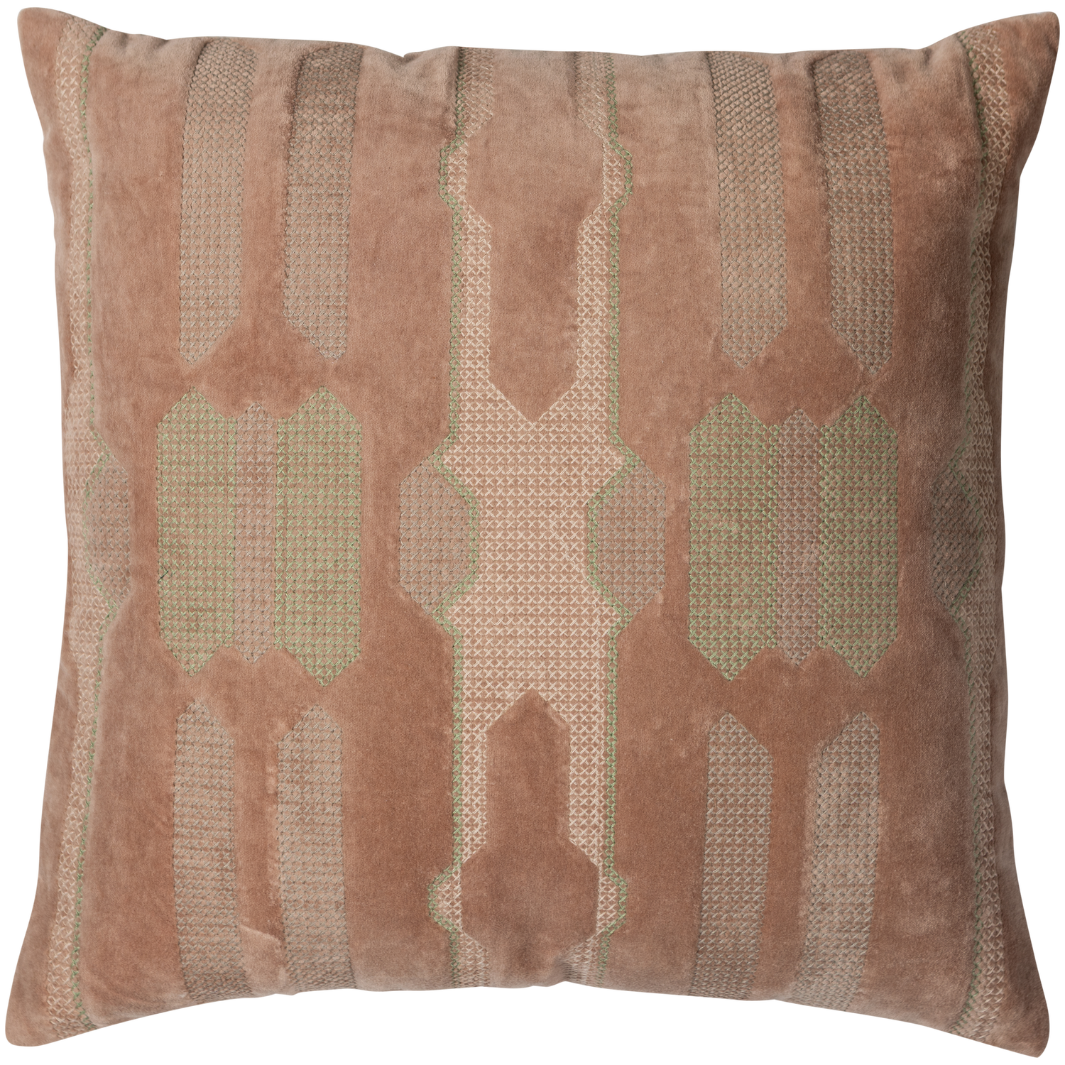 Woood | Kussens Feis velvet roze/naturel - set van 3