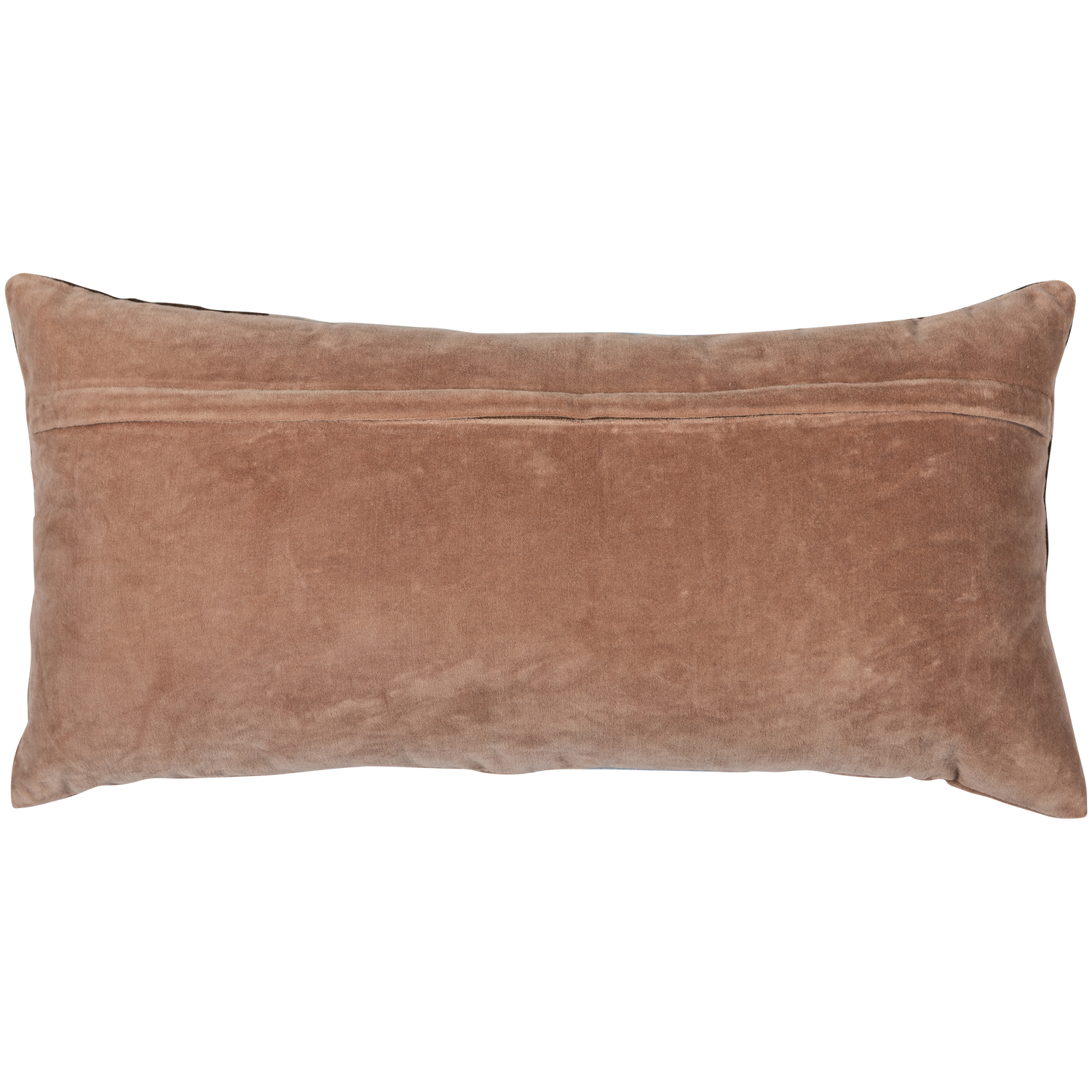 Woood | Kussens Laon velvet naturel/blauw - set van 3