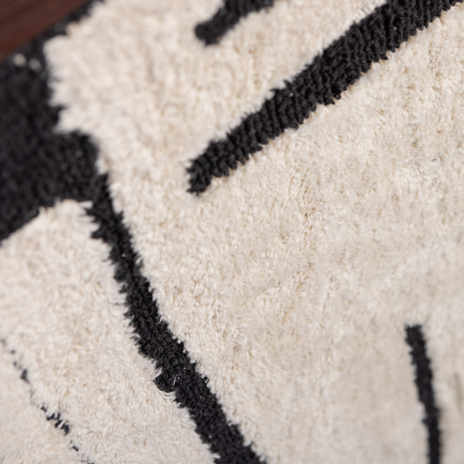 Woood | Wanddeco Anka katoen zwart/wit