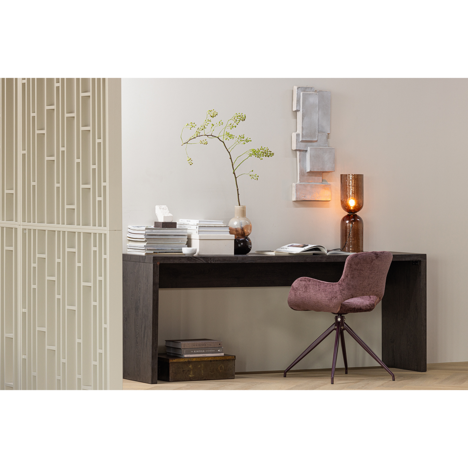 Woood | Sidetable Maan donkerbruin