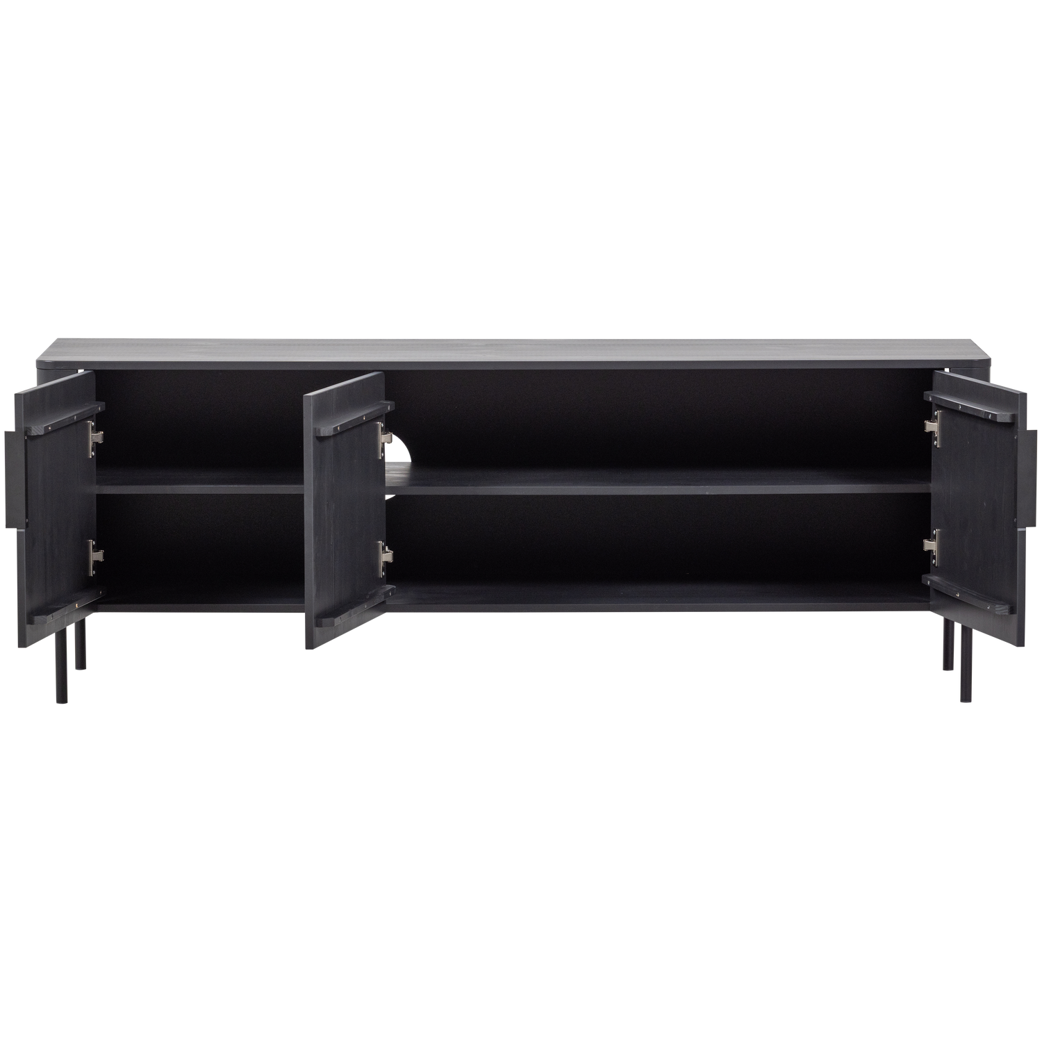 Woood | Tv meubel Gunnar 154cm matzwart