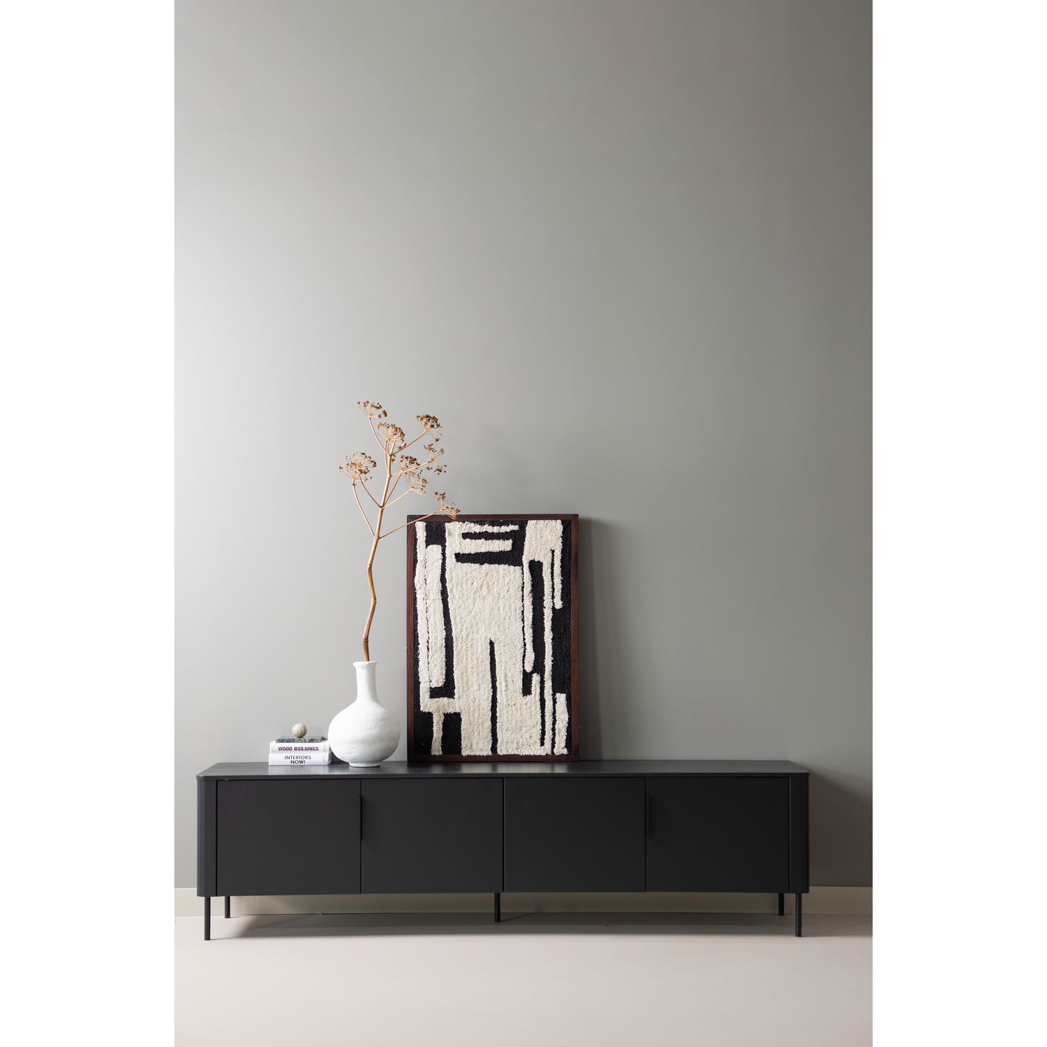 Woood | Tv meubel Gunnar 200cm matzwart