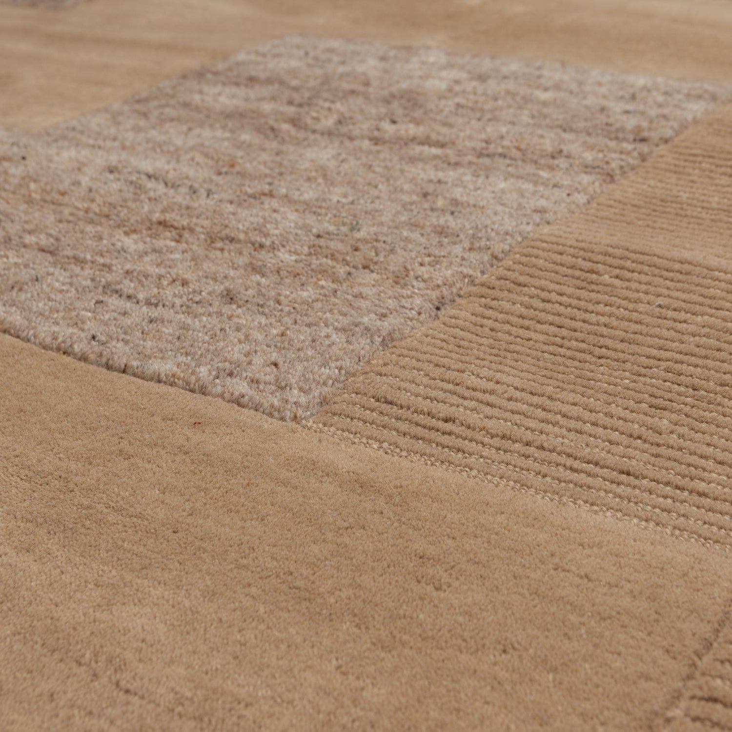Woood | Vloerkleed Noven handgeweven wol/katoen zand
