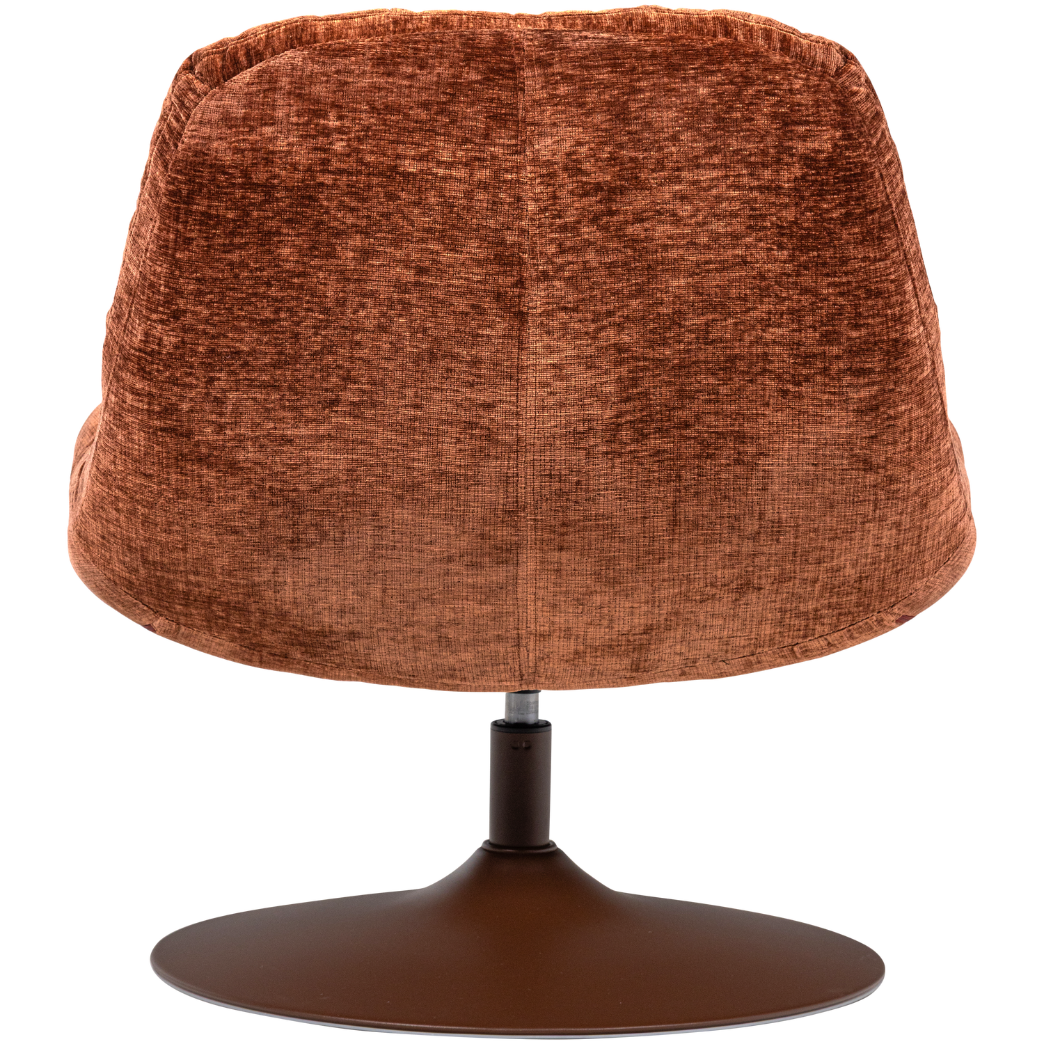 Woood | Draaifauteuil Elvi chenille structuur roestbruin