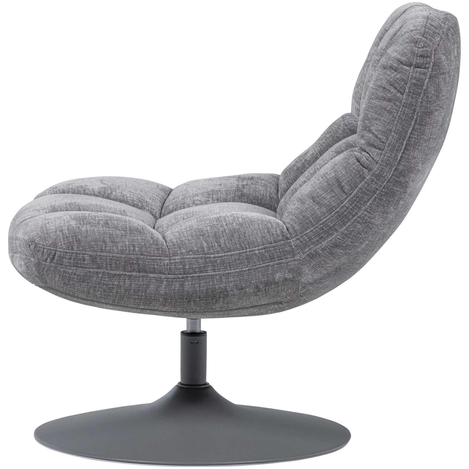 Woood | Draaifauteuil Elvi Chenille lichtgrijs