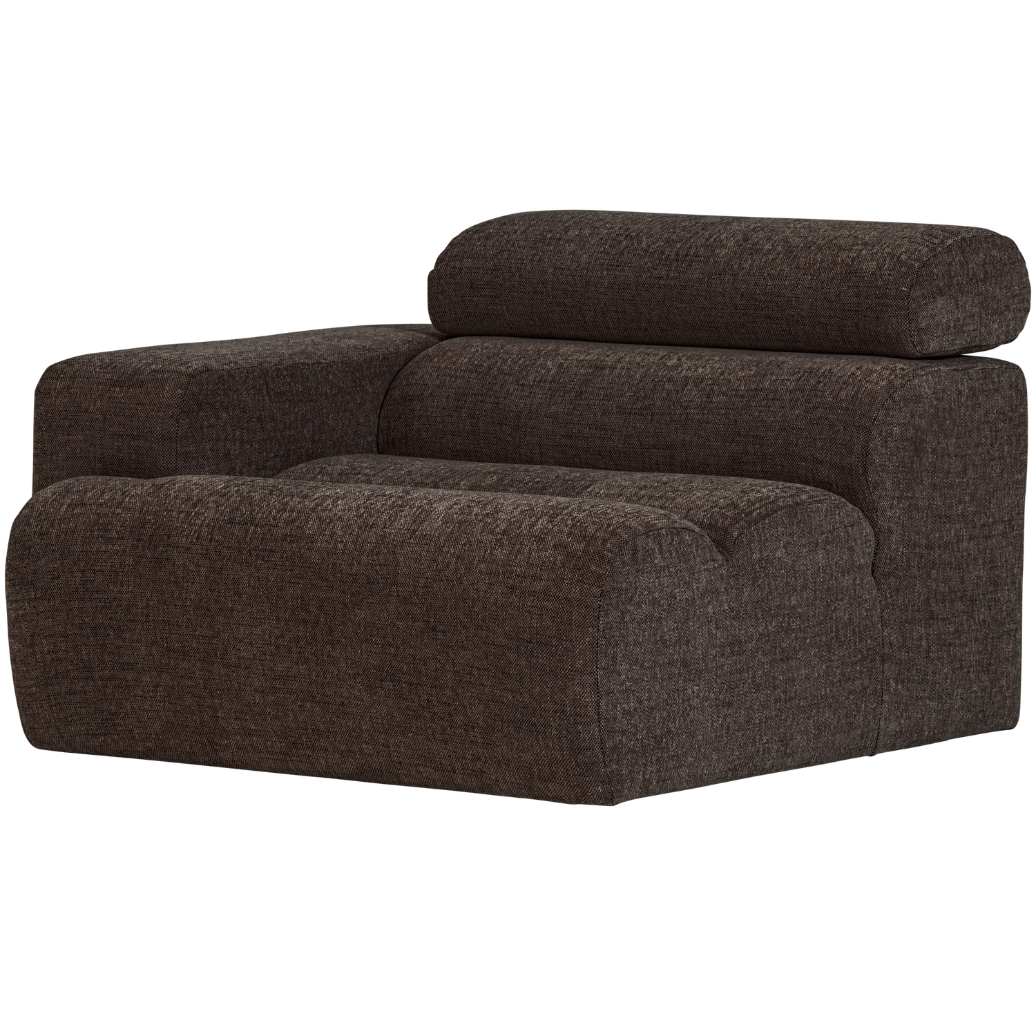 Woood | 1-Zits element Novi arm links donkerbruin melange