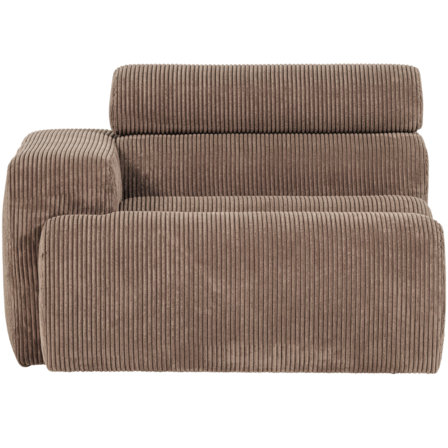 Woood | 1-Zits element Novi arm links ribstof taupe
