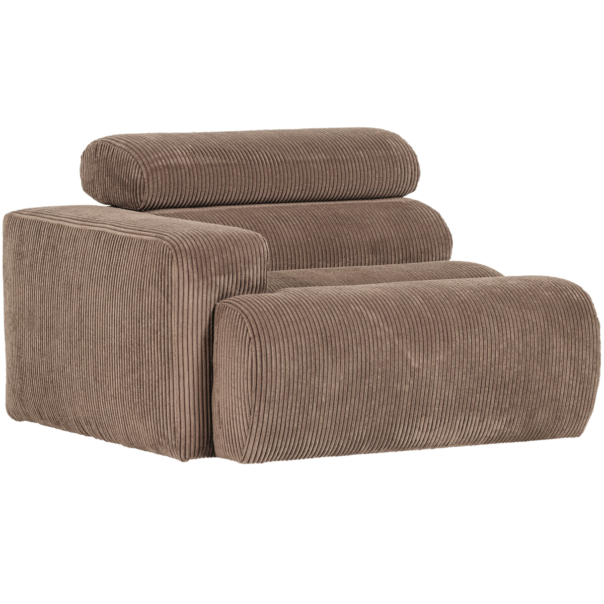 Woood | 1-Zits element Novi arm links ribstof taupe