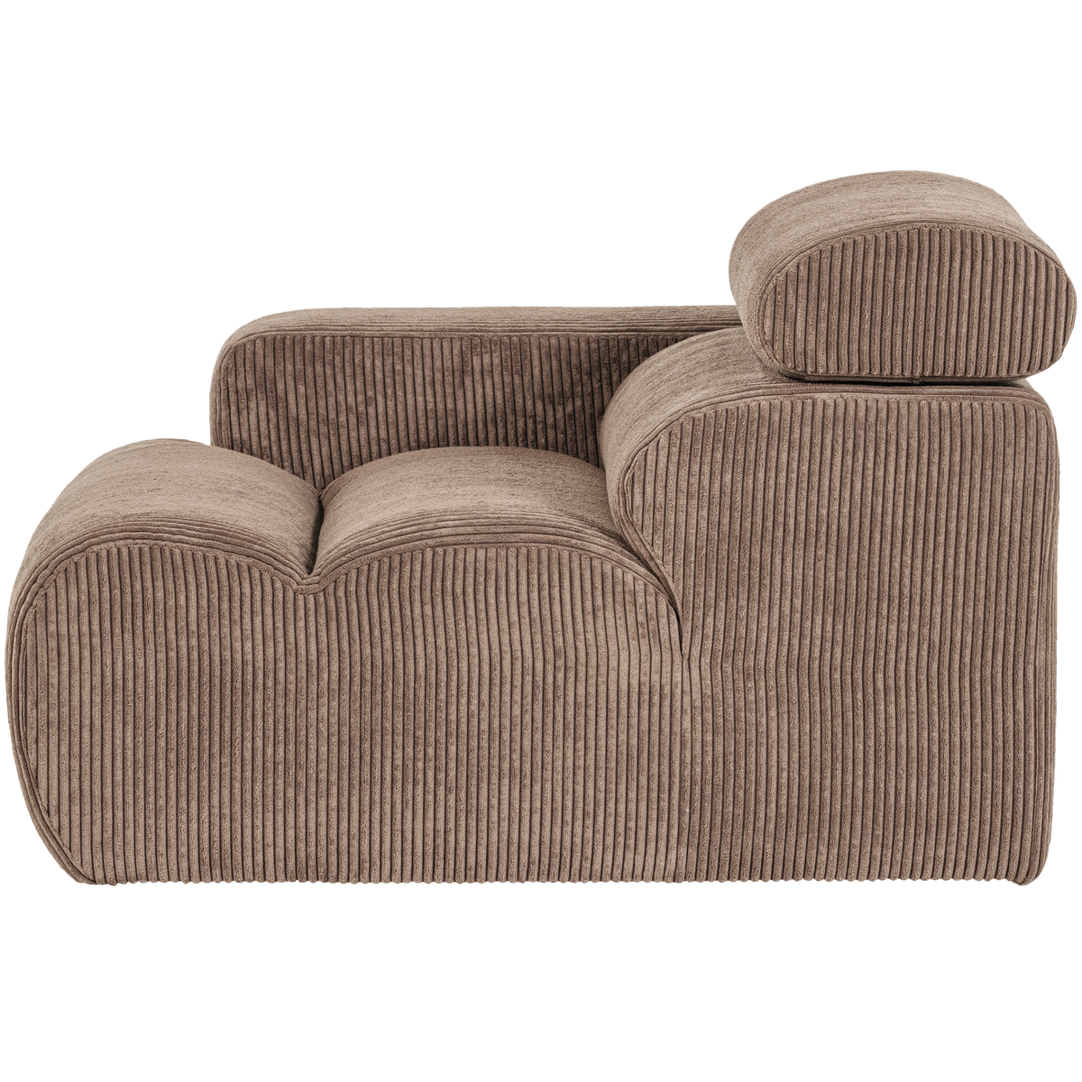 Woood | 1-Zits element Novi arm links ribstof taupe