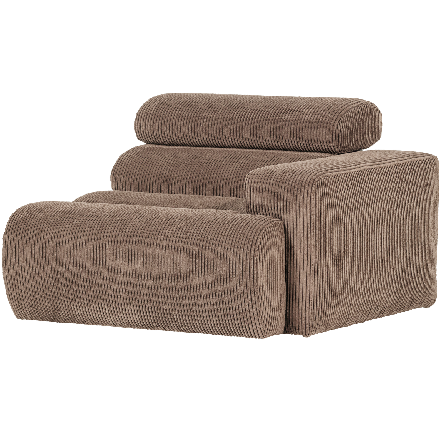 Woood | 1-Zits element Novi arm rechts ribstof taupe