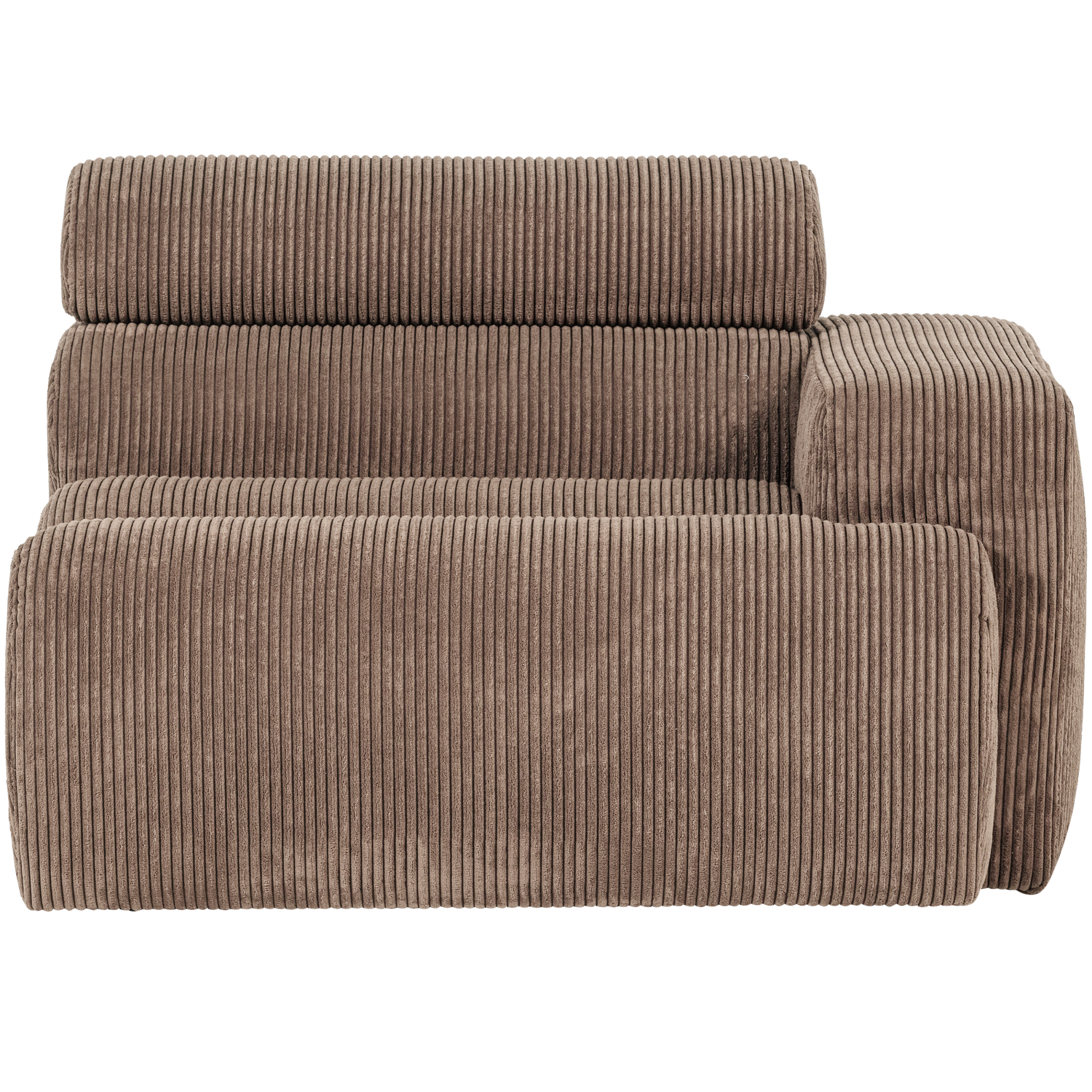 Woood | 1-Zits element Novi arm rechts ribstof taupe