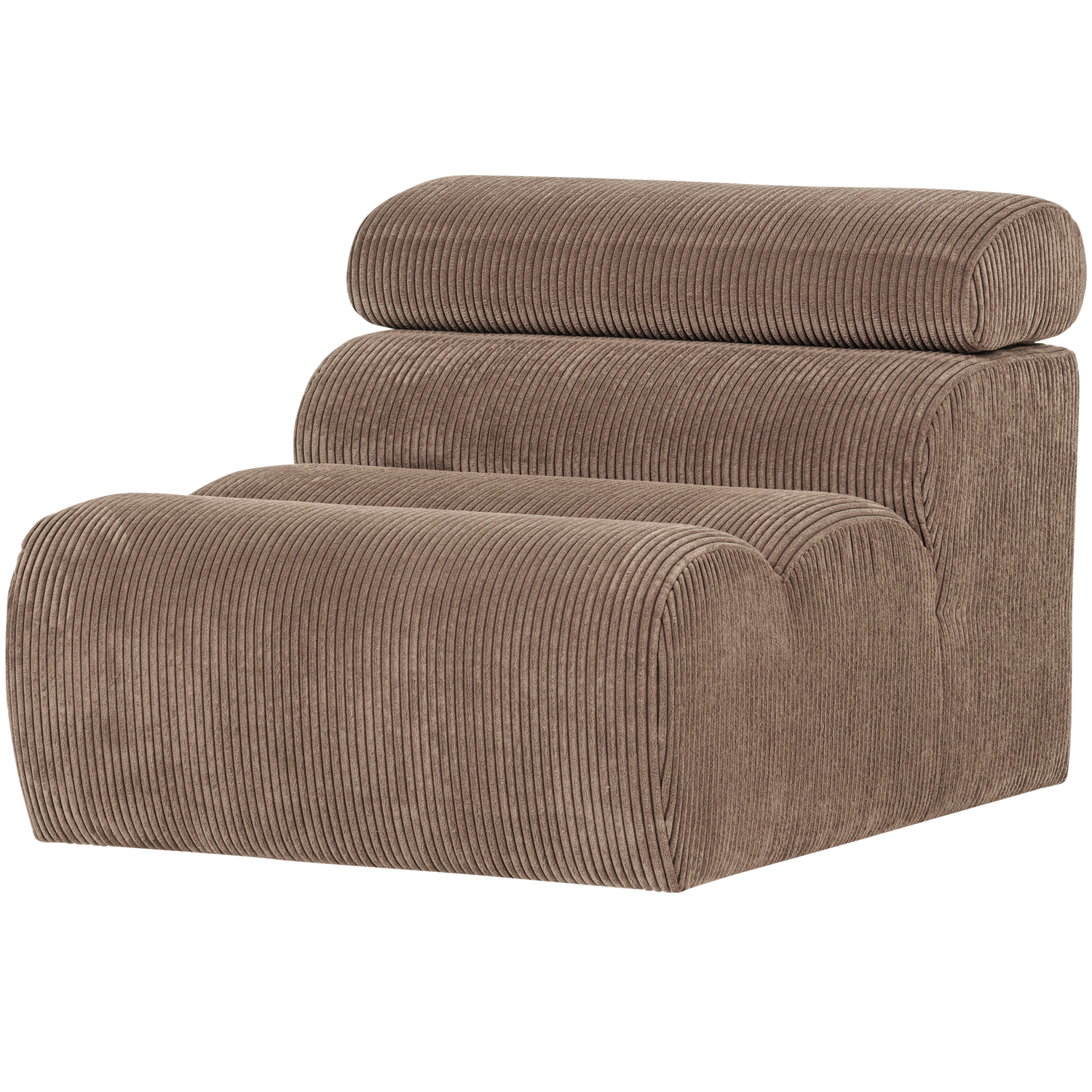 Woood | 1-Zits element Novi ribstof taupe