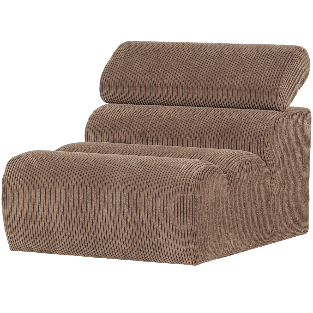 Woood | 1-Zits element Novi ribstof taupe