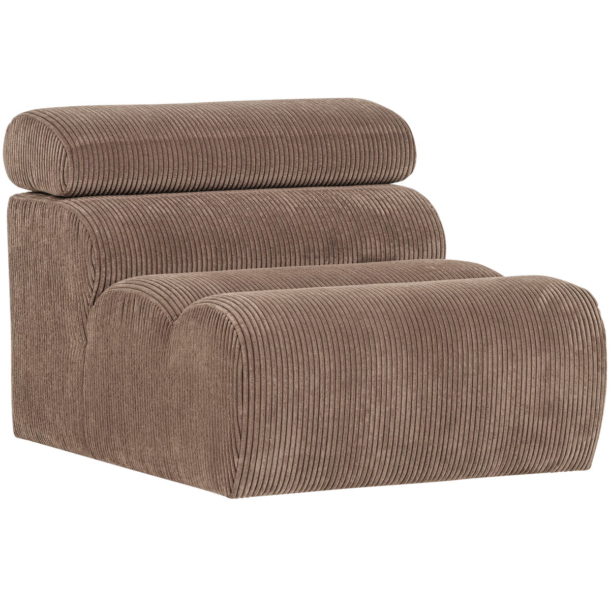 Woood | 1-Zits element Novi ribstof taupe