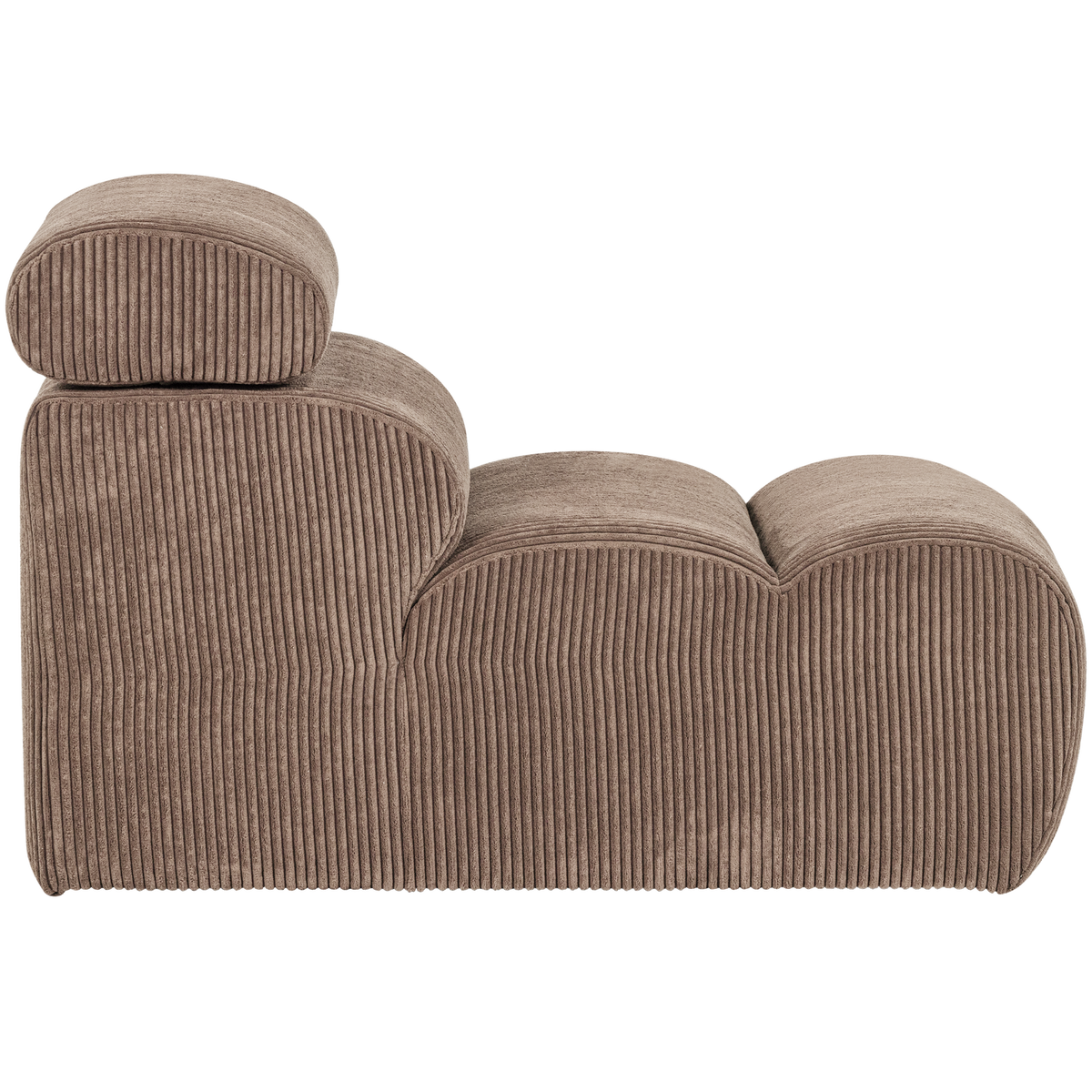 Woood | 1-Zits element Novi ribstof taupe
