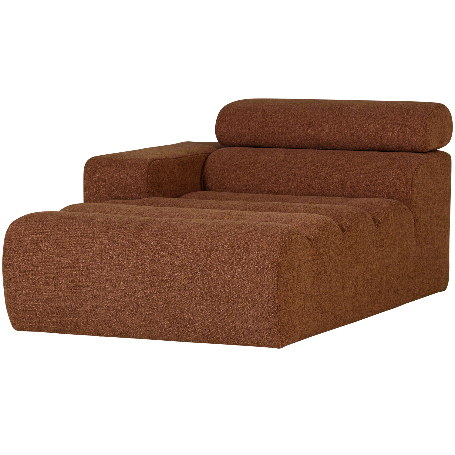 Woood | Chaise longue Novi element arm links boucle terra