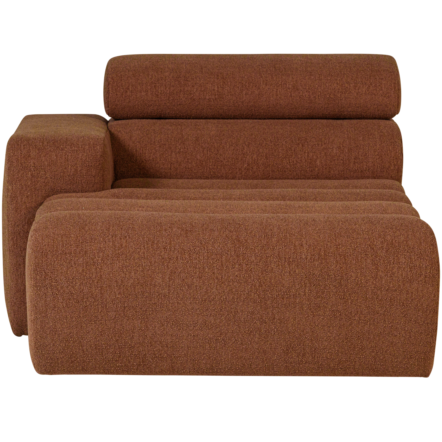 Woood | Chaise longue Novi element arm links boucle terra