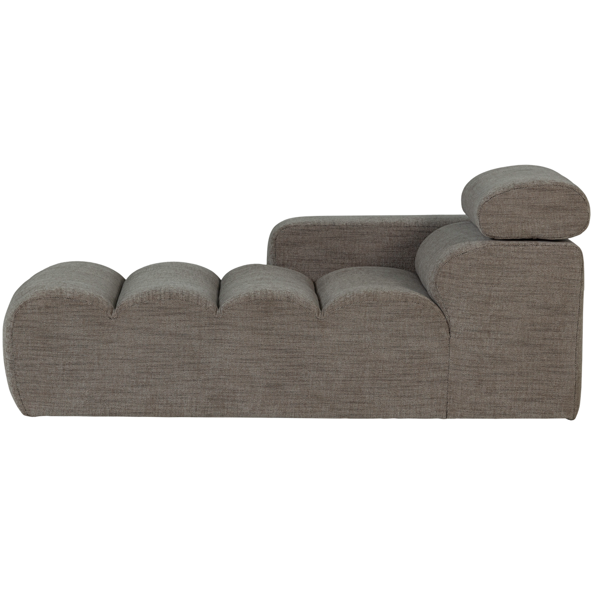 Woood | Chaise longue Novi element arm links grijs melange
