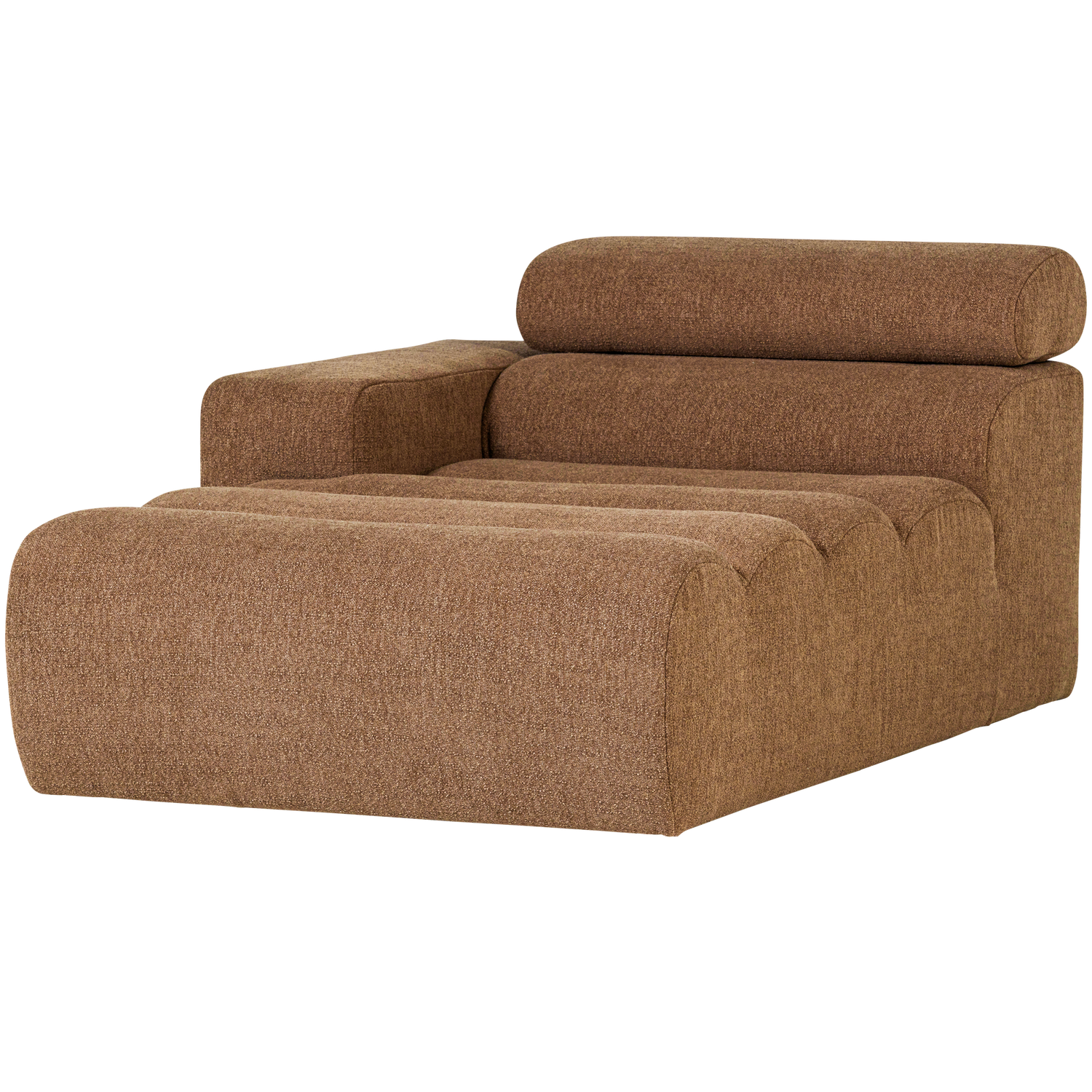 Woood | Chaise longue Novi element arm links boucle karamelbruin