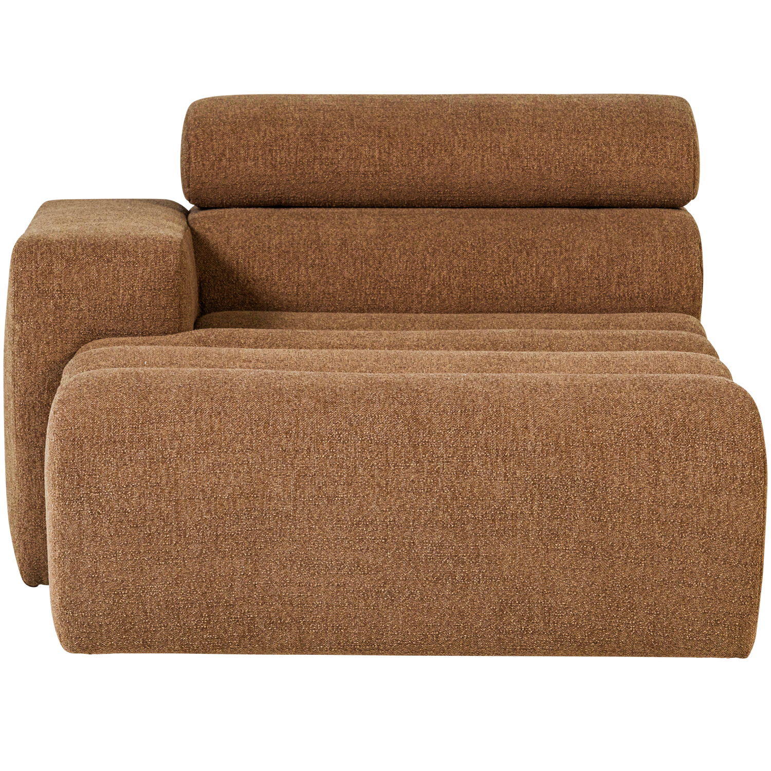 Woood | Chaise longue Novi element arm links boucle karamelbruin