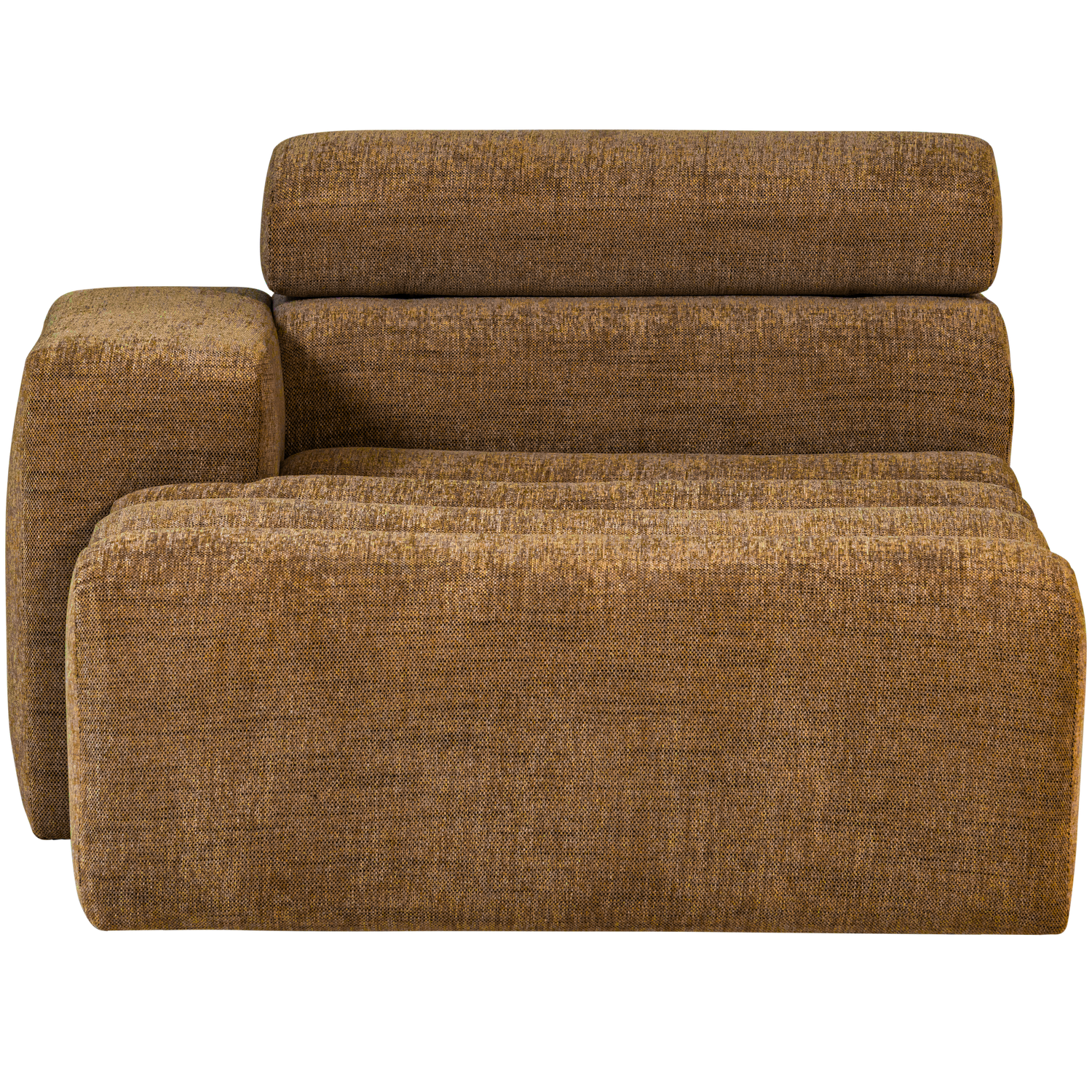 Woood | Chaise longue Novi element arm links karamelbruin melange