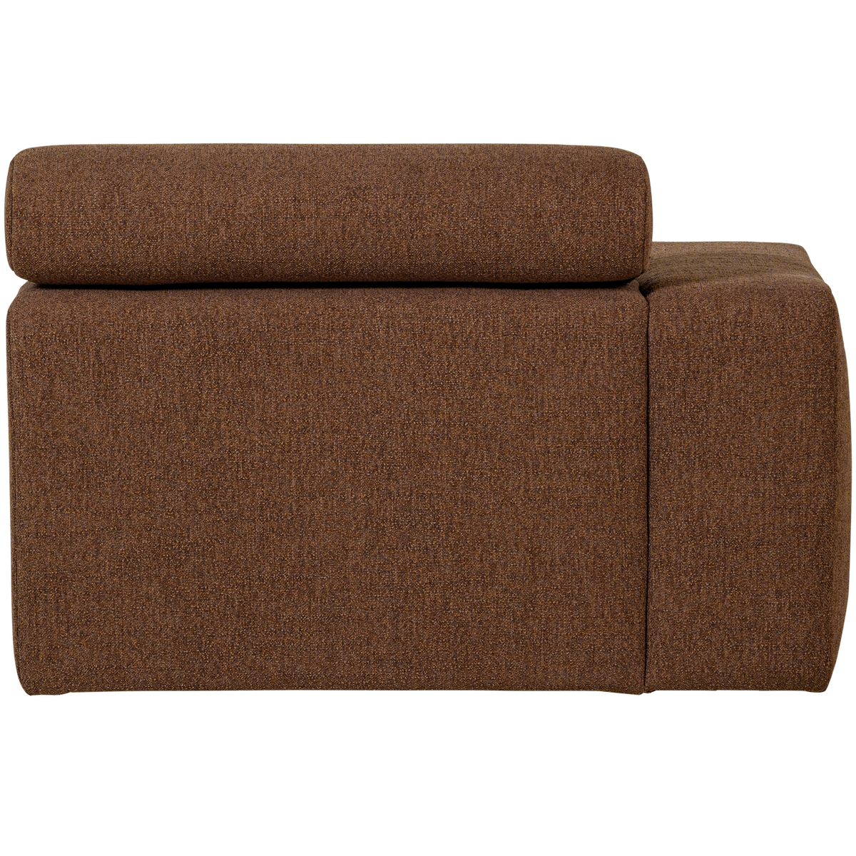 Woood | Chaise longue Novi element arm links boucle mokkabruin