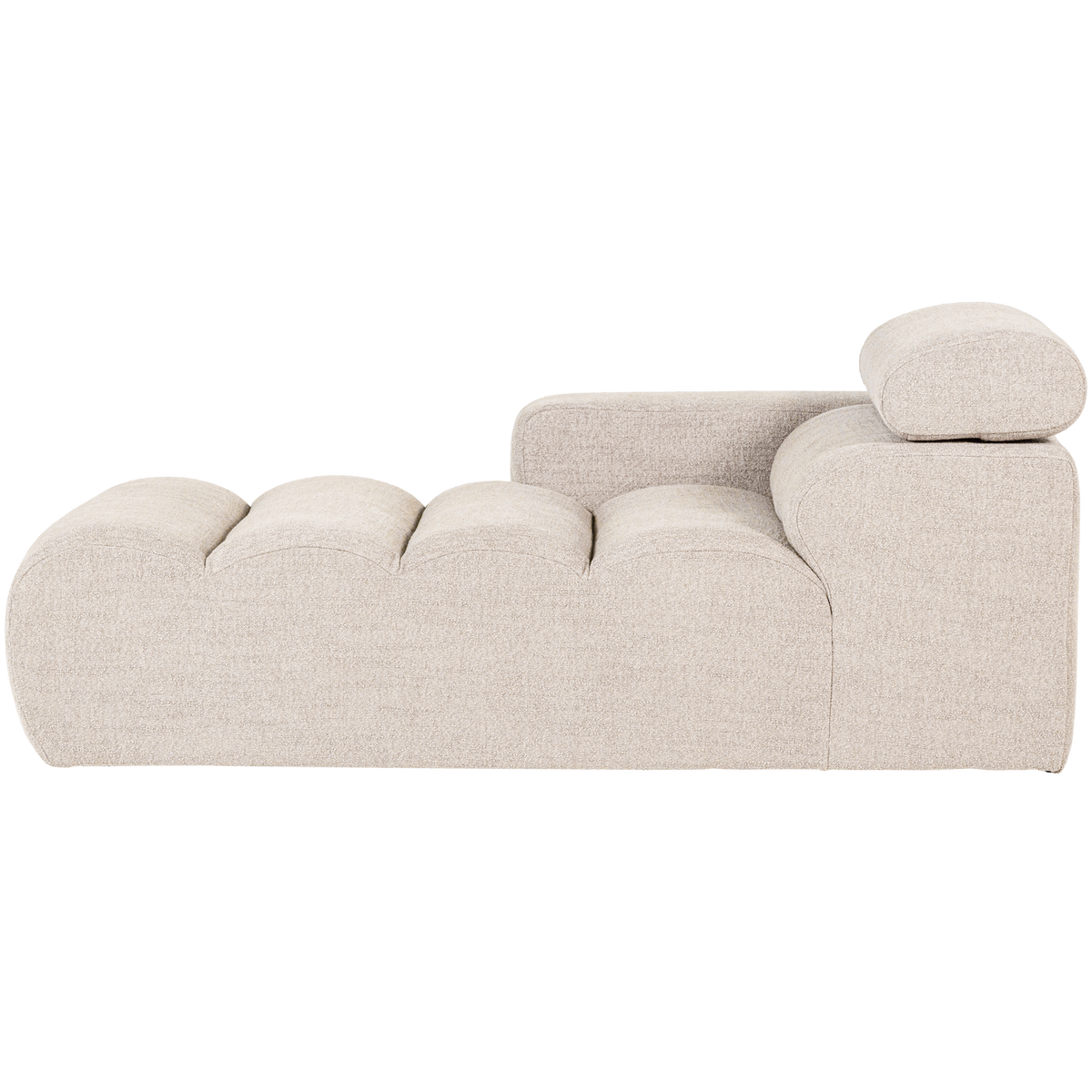 Woood | Chaise longue Novi element arm links boucle naturel