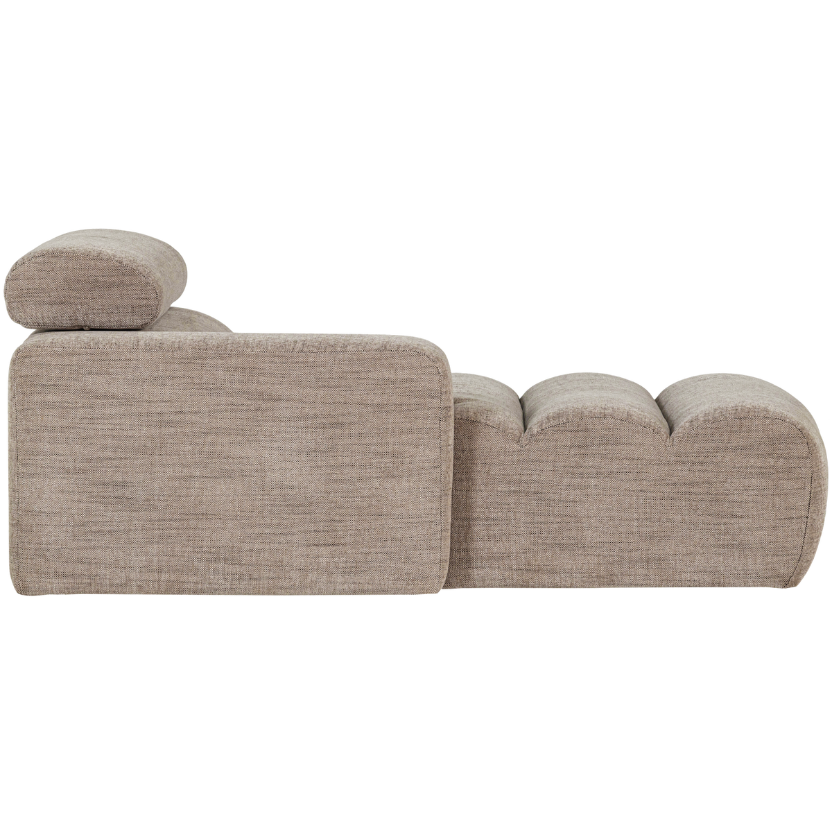 Woood | Chaise longue Novi element arm links naturel melange