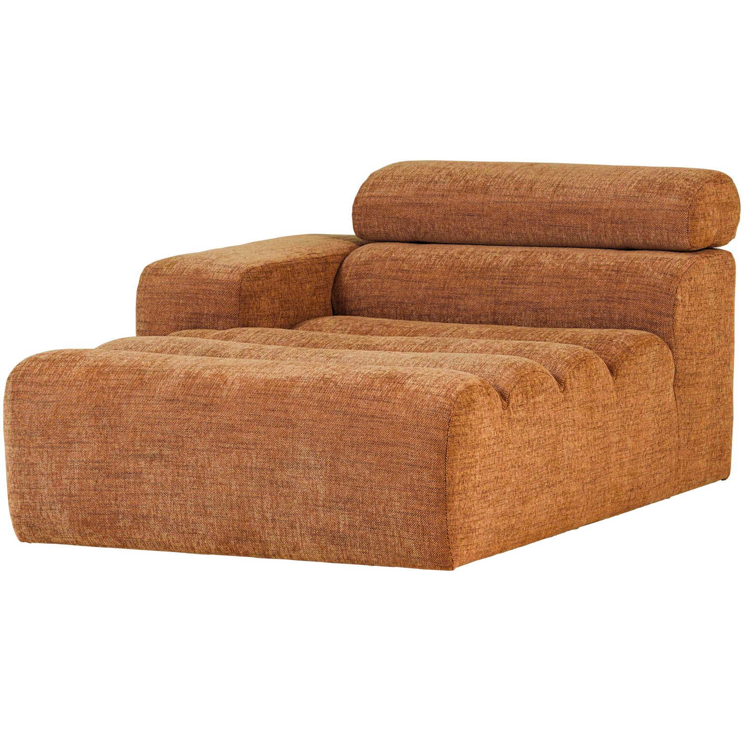 Woood | Chaise longue Novi element arm links oranje melange
