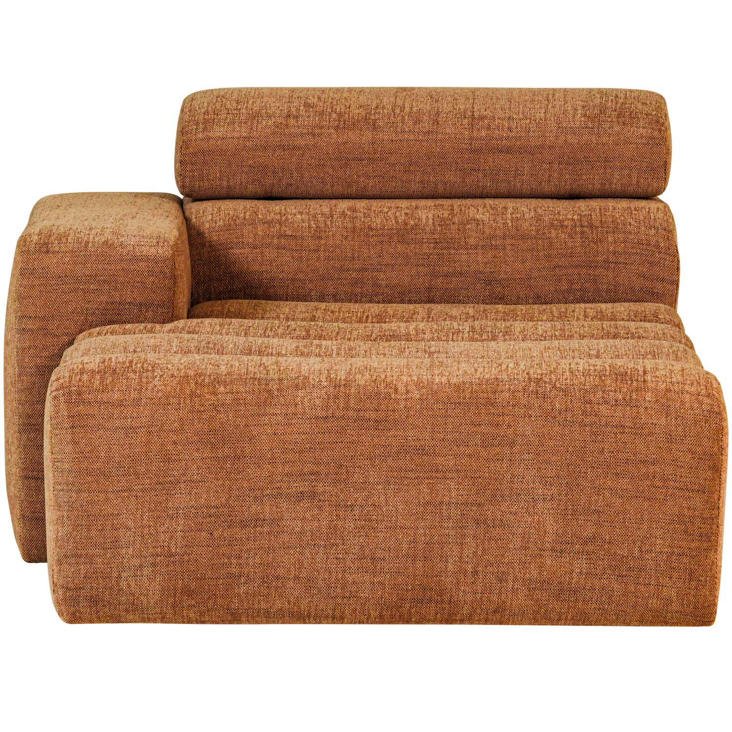 Woood | Chaise longue Novi element arm links oranje melange