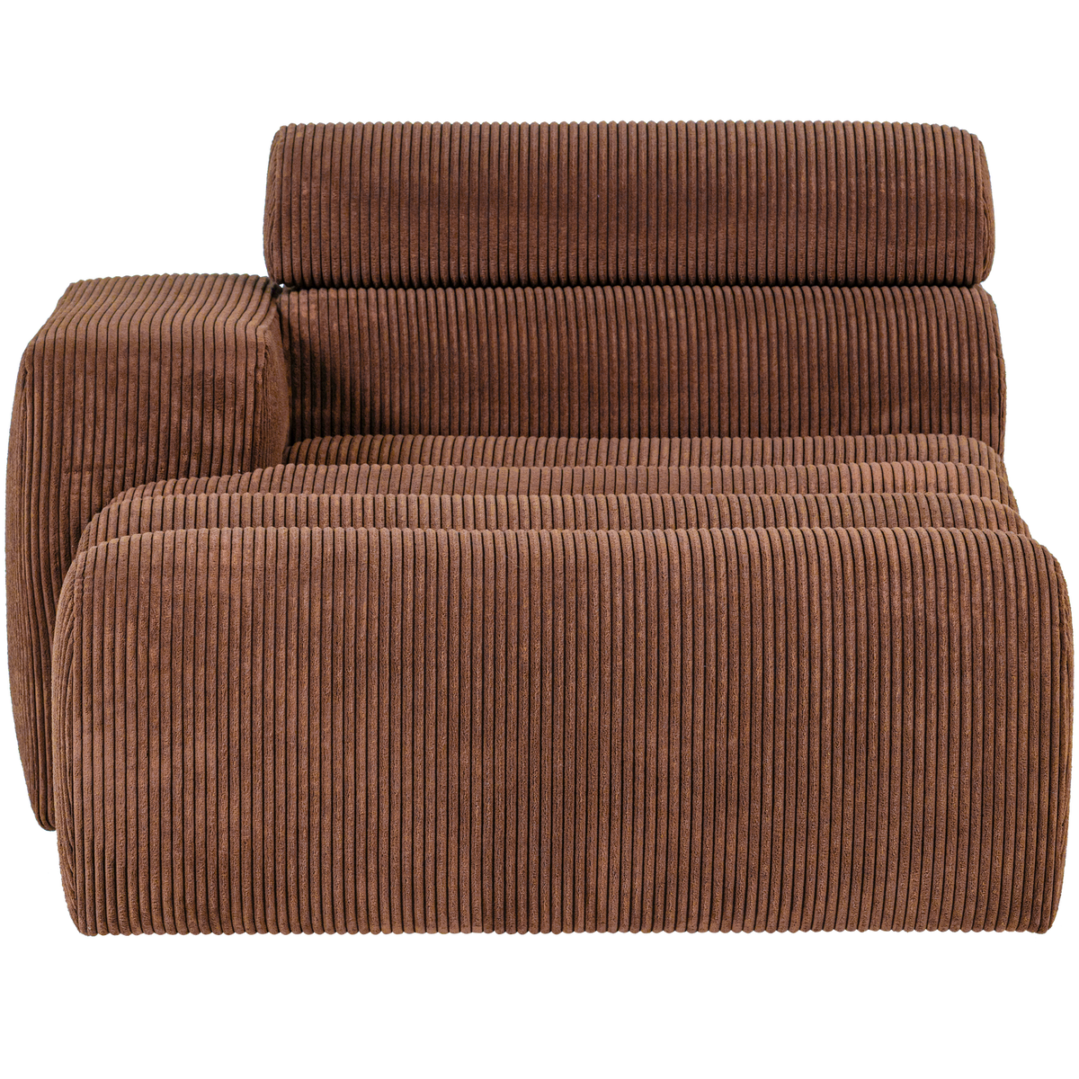 Woood | Chaise longue Novi element arm links ribstof terra