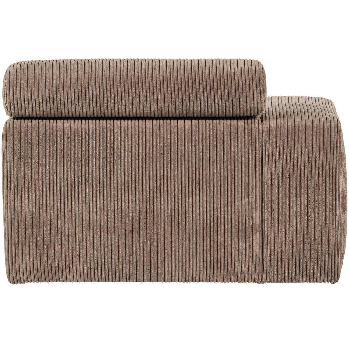 Woood | Chaise longue Novi element arm links ribstof taupe
