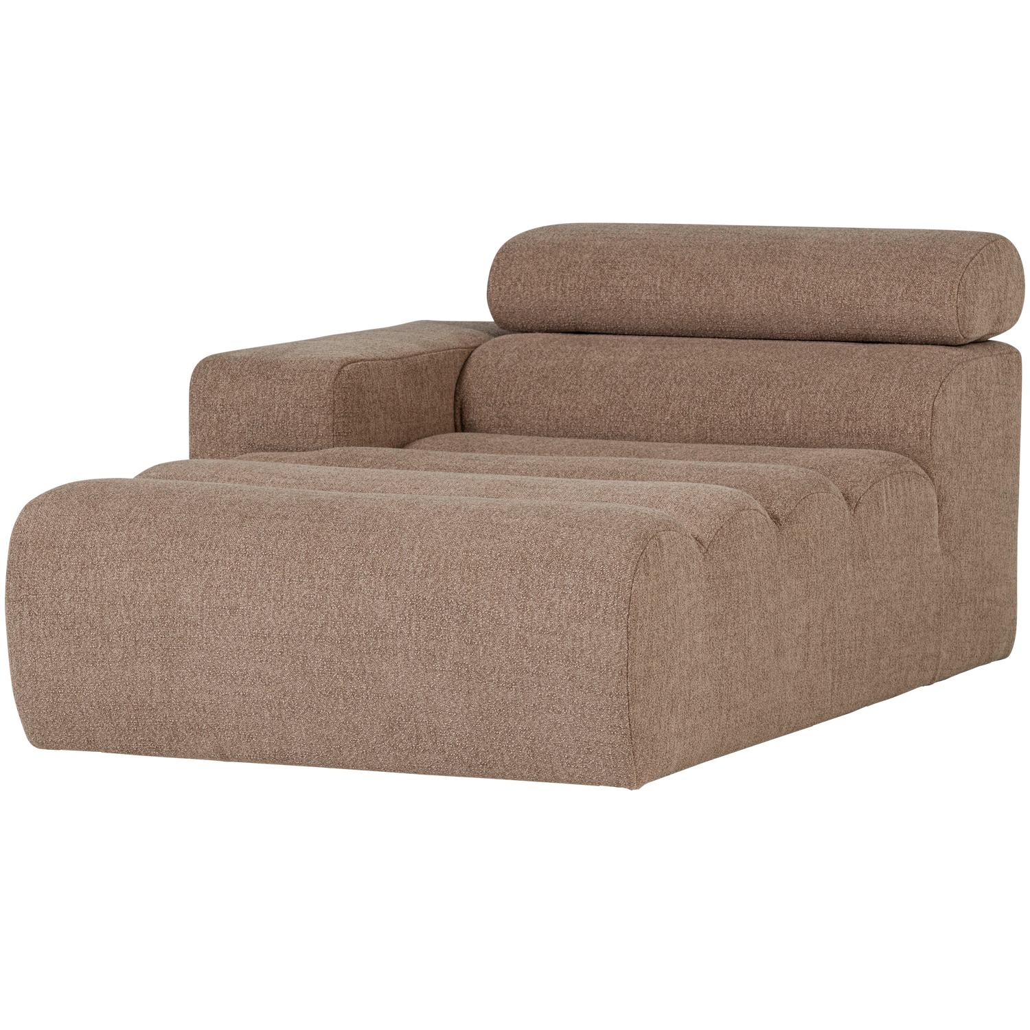 Woood | Chaise longue Novi element arm links boucle taupe